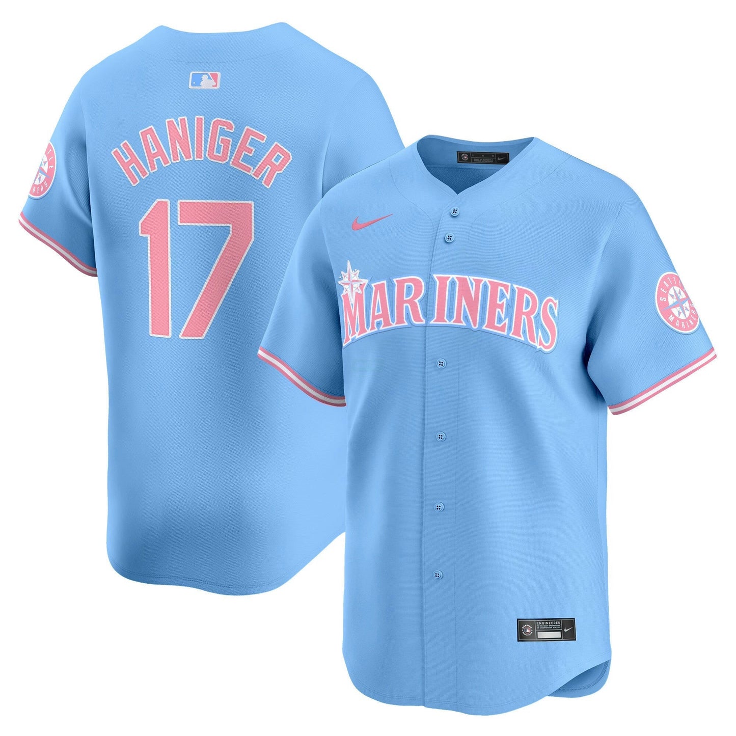 Camisa MLB Unisex Seattle Bubblegum Pink Vapor Premier Limited Jersey