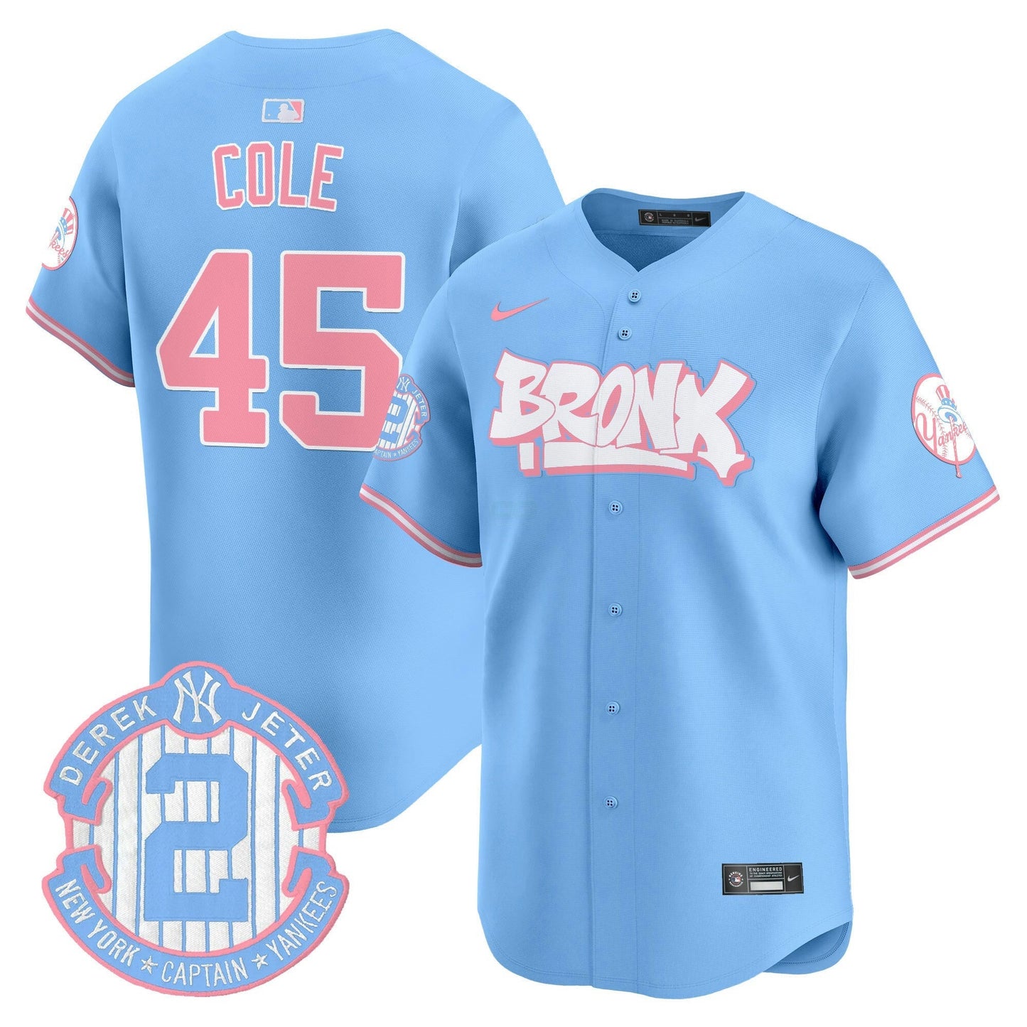 Camisa MLB Unisex The Bronx Graffiti Bubblegum Pink Vapor Premier Limited Jersey V2