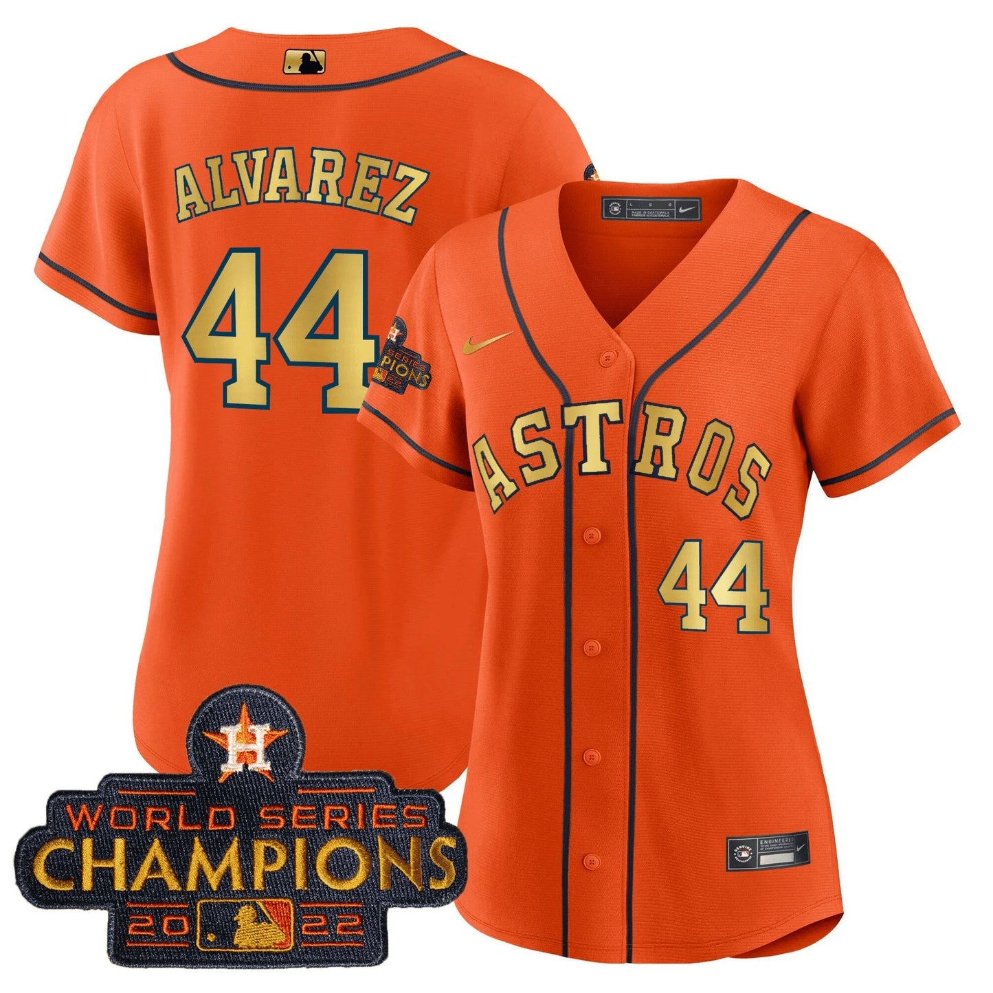 Camisa MLB Women’s 2023 Champions Laranja Dourada Jersey - Laranja Dourada