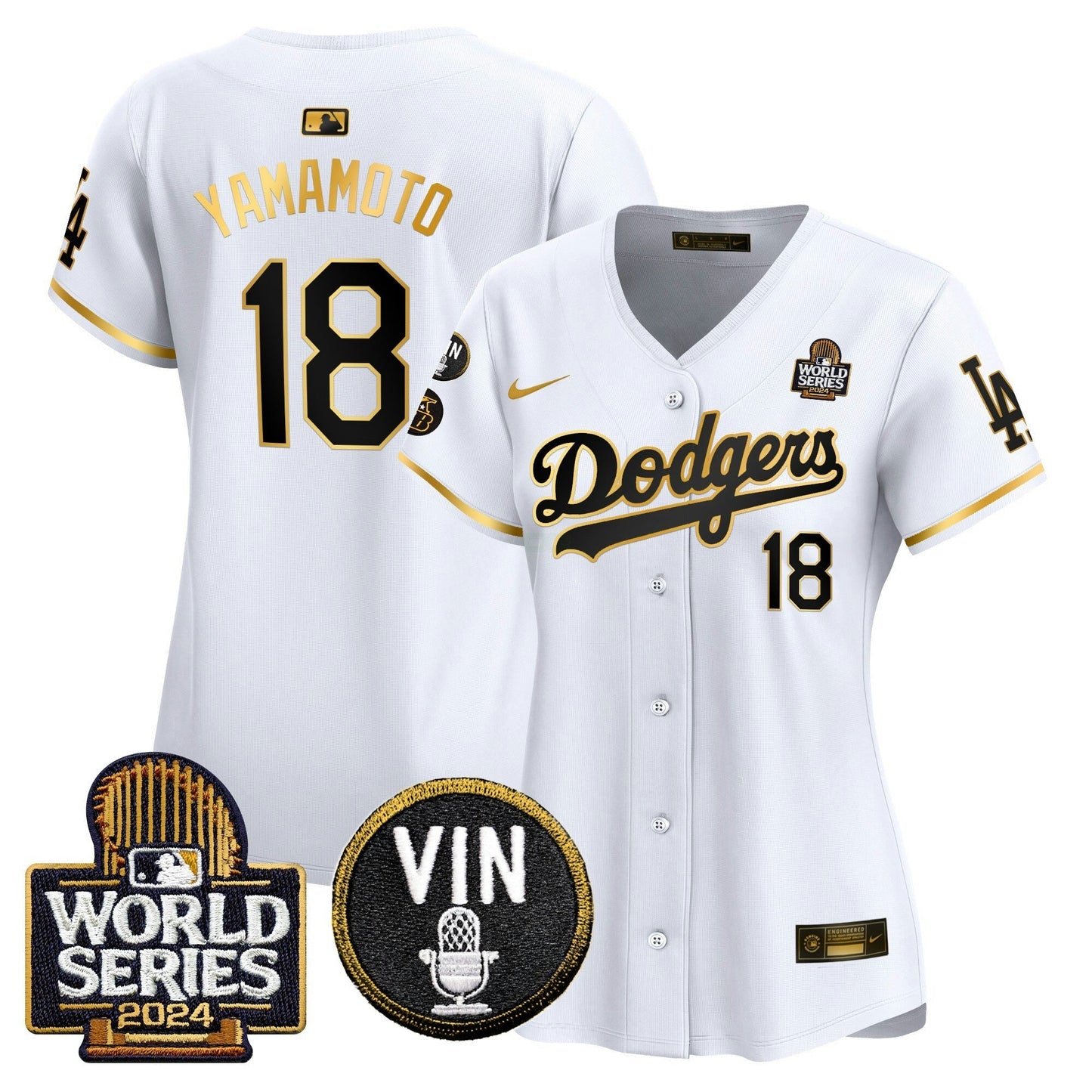 Camisa MLB Women’s 2024 World Series Dourada Trim Vapor Premier Limited Jersey V2