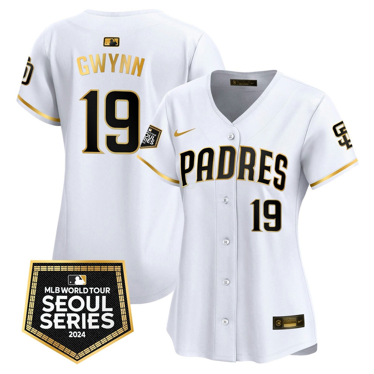 Camisa MLB San Diego Padres Women’s 2024 World Tour Seoul Series Patch Vapor Premier Limited Jersey