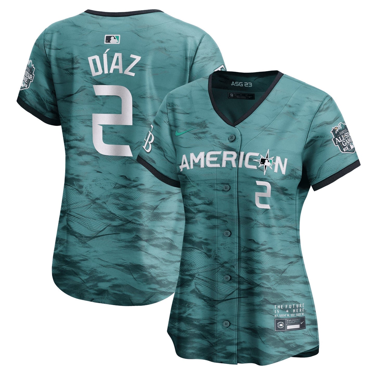Camisa MLB New York Yankees Women’s American League 2023 All-Star Game Azul-petróleo Jersey - Azul Royal