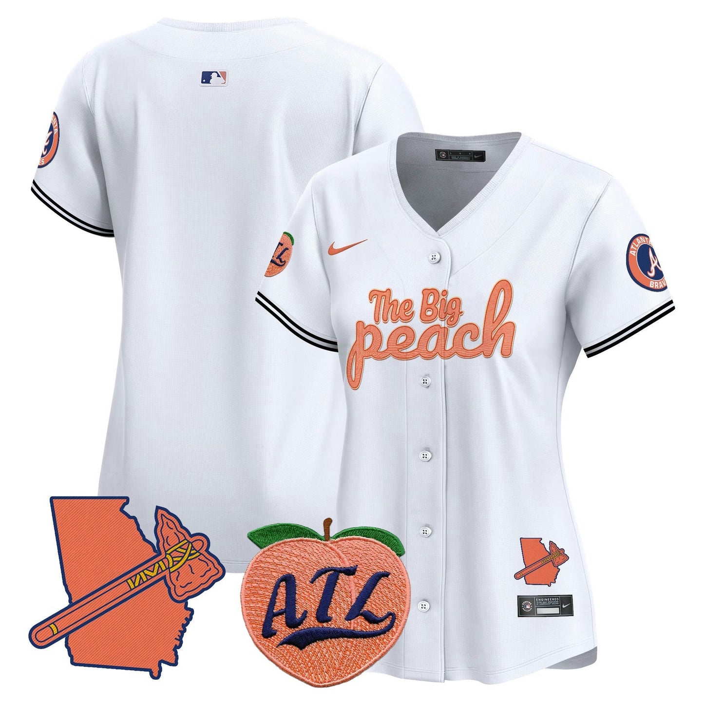 Camisa MLB Women’s Atlanta The Big Peach Vapor Premier Limited Jersey