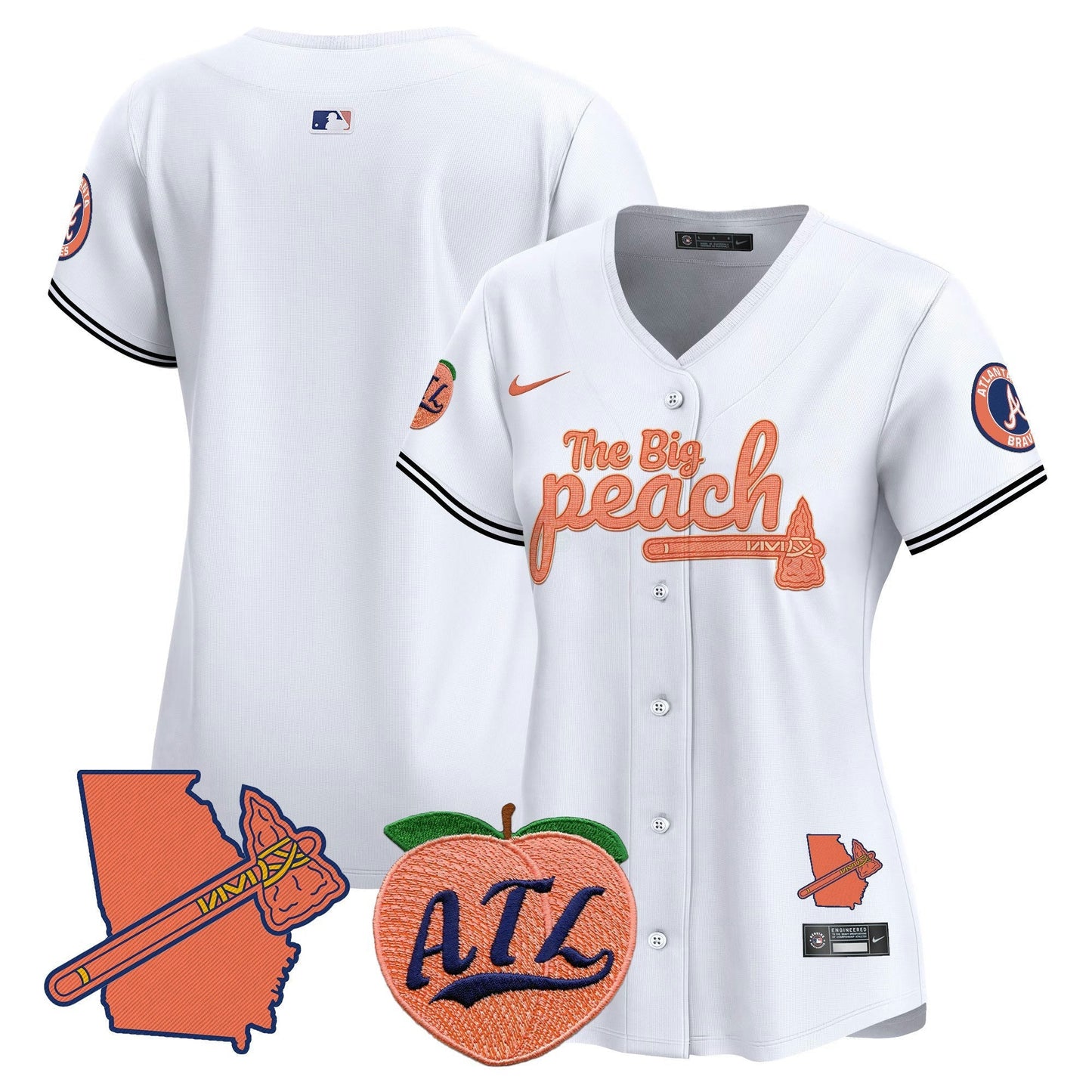 Camisa MLB Women’s Atlanta The Big Peach Vapor Premier Limited Jersey V2