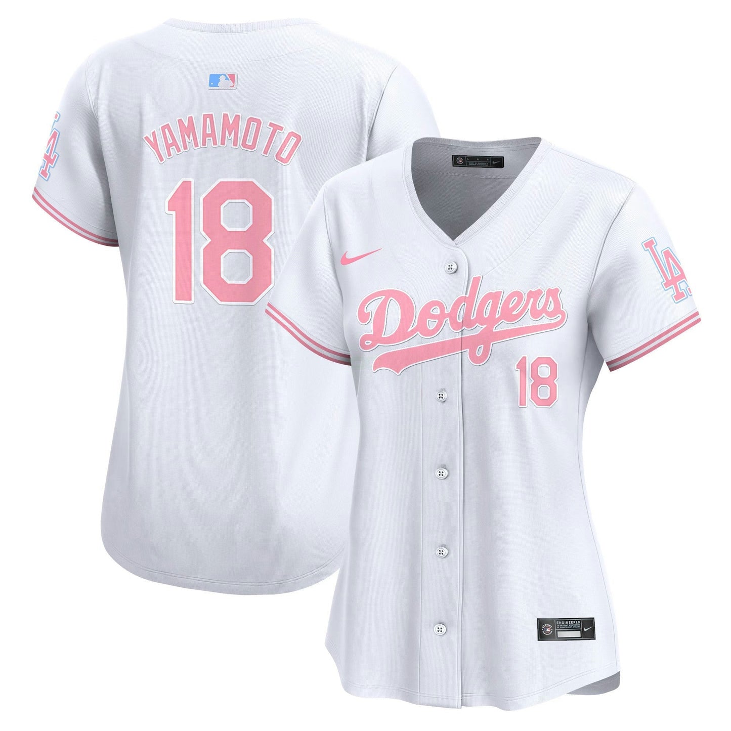 Camisa MLB Los Angeles Dodgers Women’s Bubblegum Pink Vapor Premier Limited Jersey