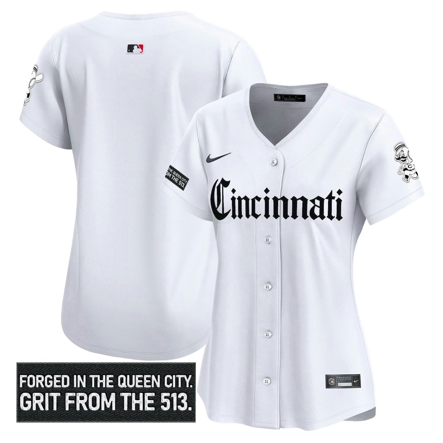 Camisa MLB Women’s Cincinnati ‘Gothic Queen City Edition’ Vapor Premier Limited Jersey