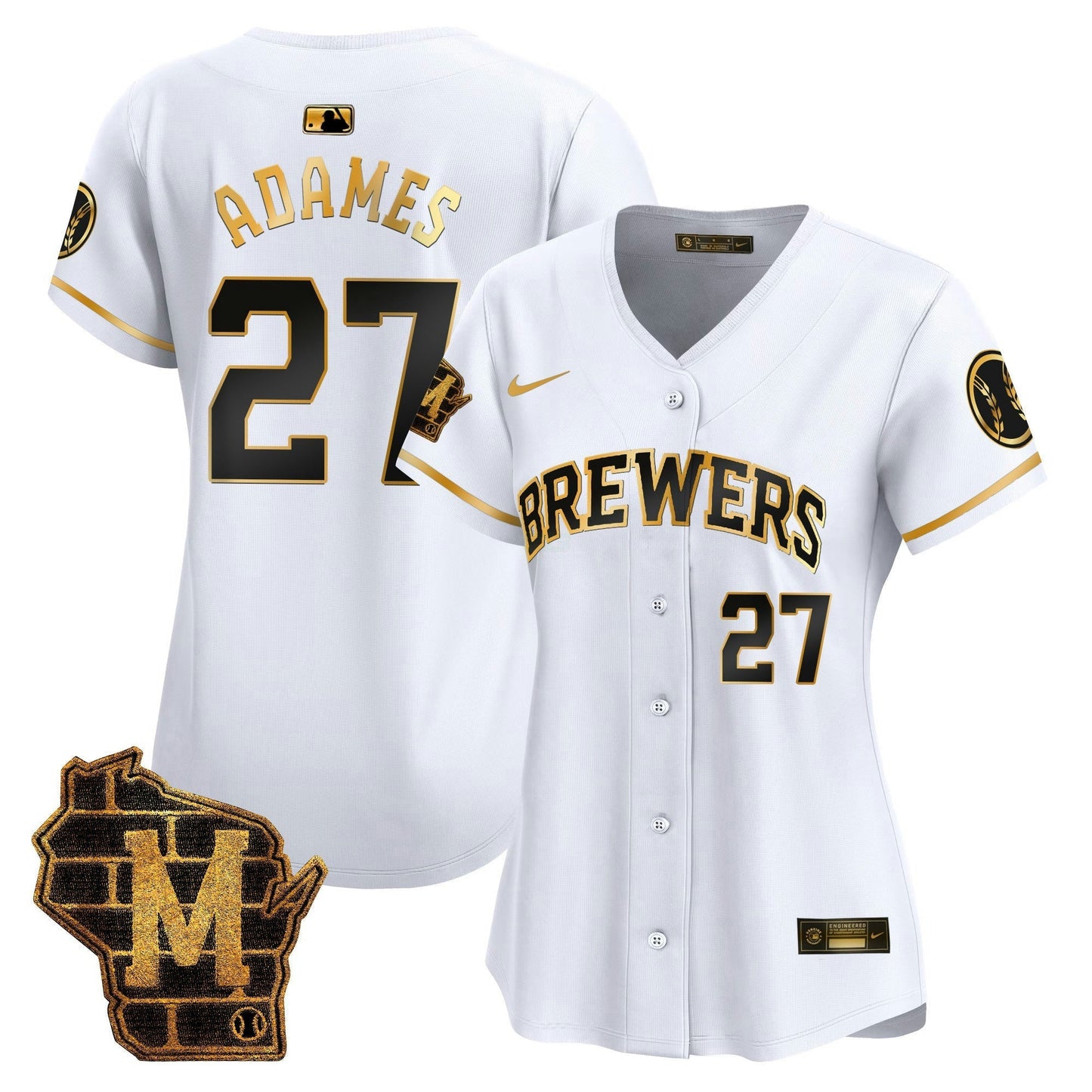 Camisa MLB Women’s Milwaukee Home Patch Vapor Premier Limited Jersey