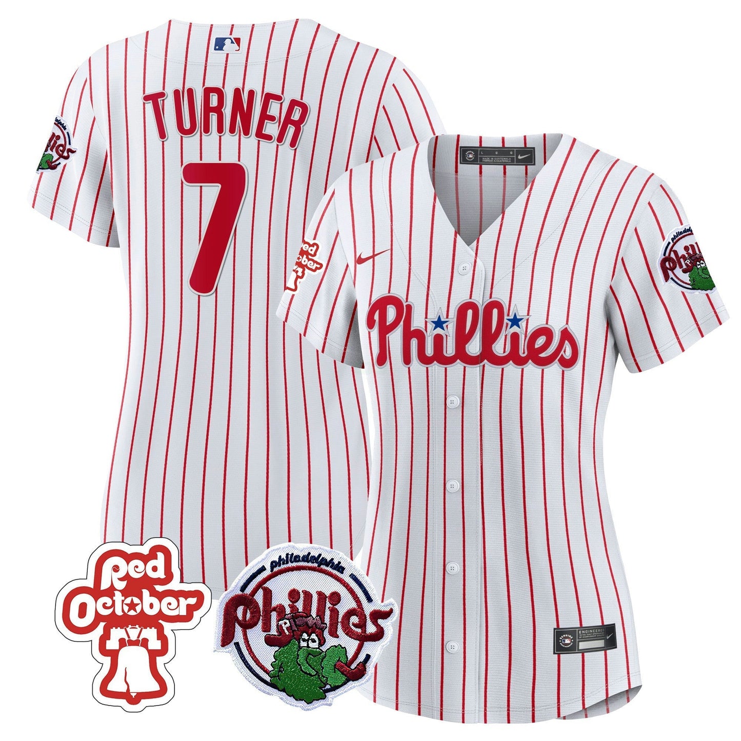 Camisa MLB Women’s Philadelphia Red October Patch Jersey