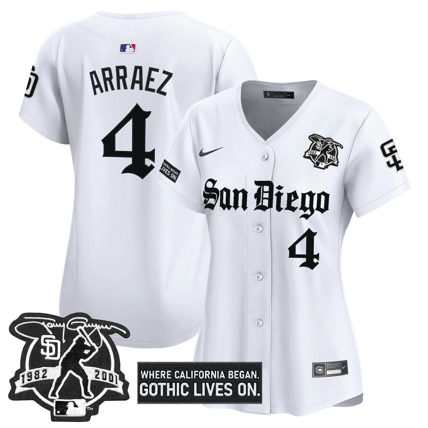 Camisa MLB Women’s San Diego ‘Gothic Edition’ Vapor Premier Limited Jersey