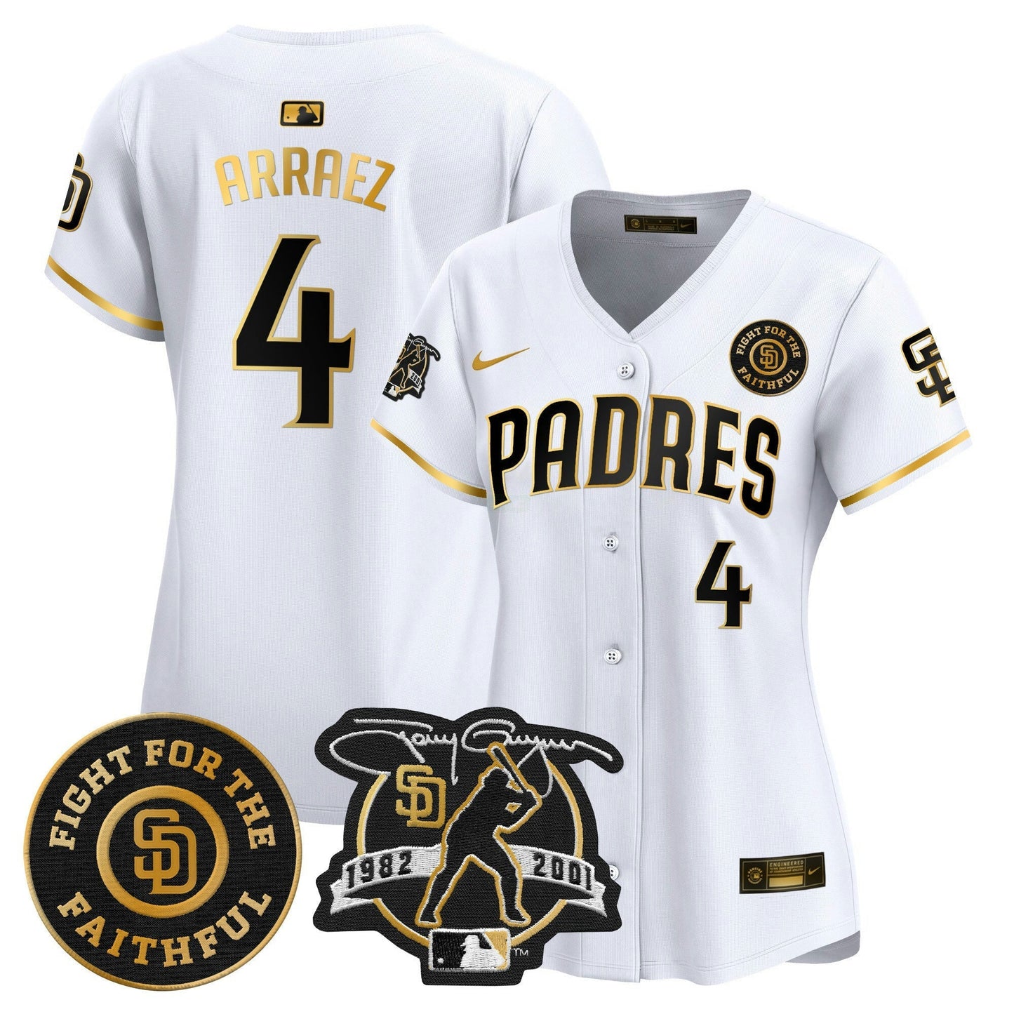Camisa MLB Women’s Tony Gwynn & Faithful Patch Vapor Premier Limited Jersey