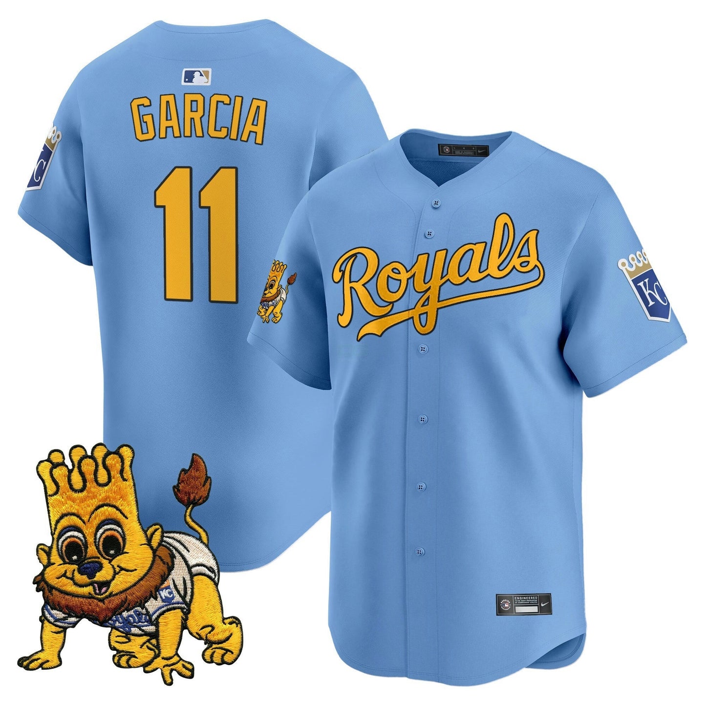 Camisa MLB Youth’s Kansas City Sluggerrr Patch Vapor Premier Limited Jersey