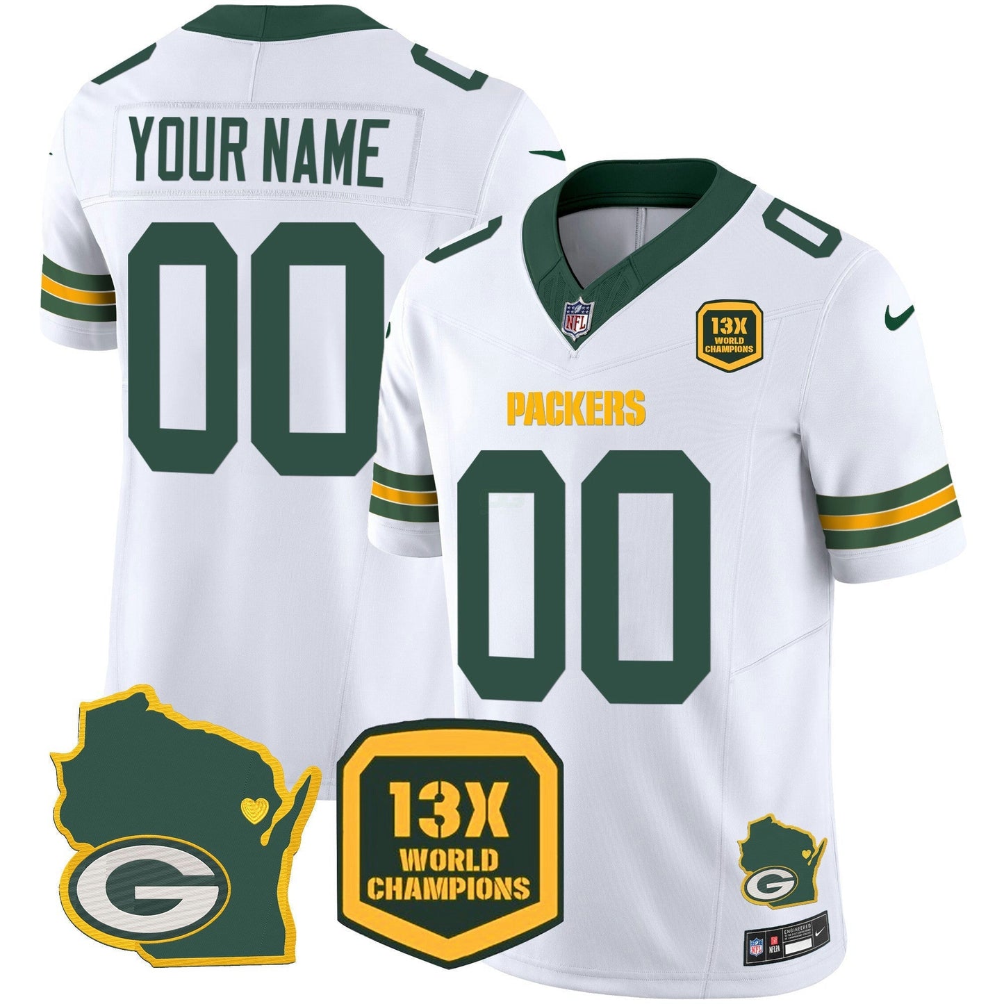 Camisa NFL 13 Time World Champions & Home Patch Vapor Jersey V2