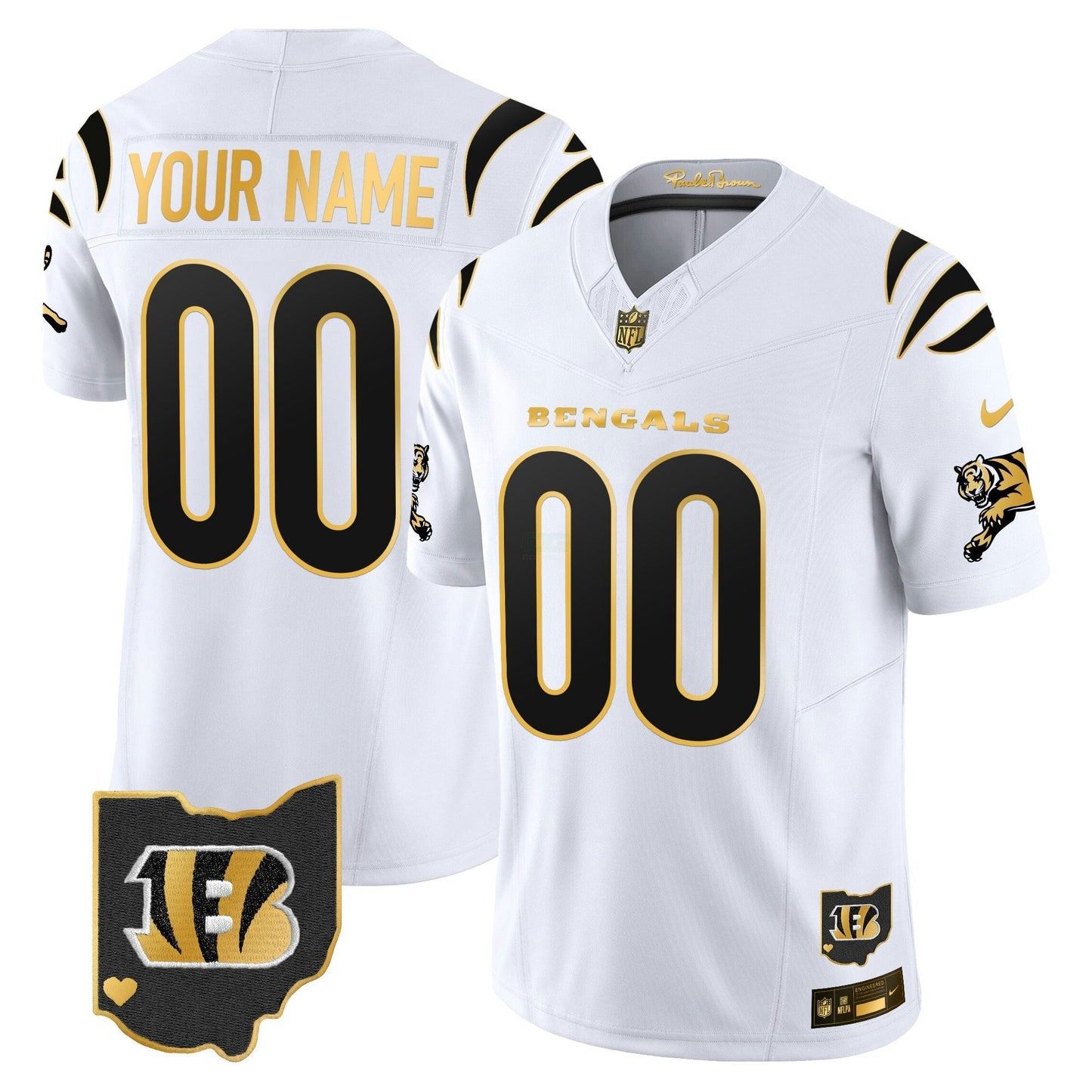 Camisa NFL Cincinnati Bengals 2024 Dourada Vapor Limited Jersey