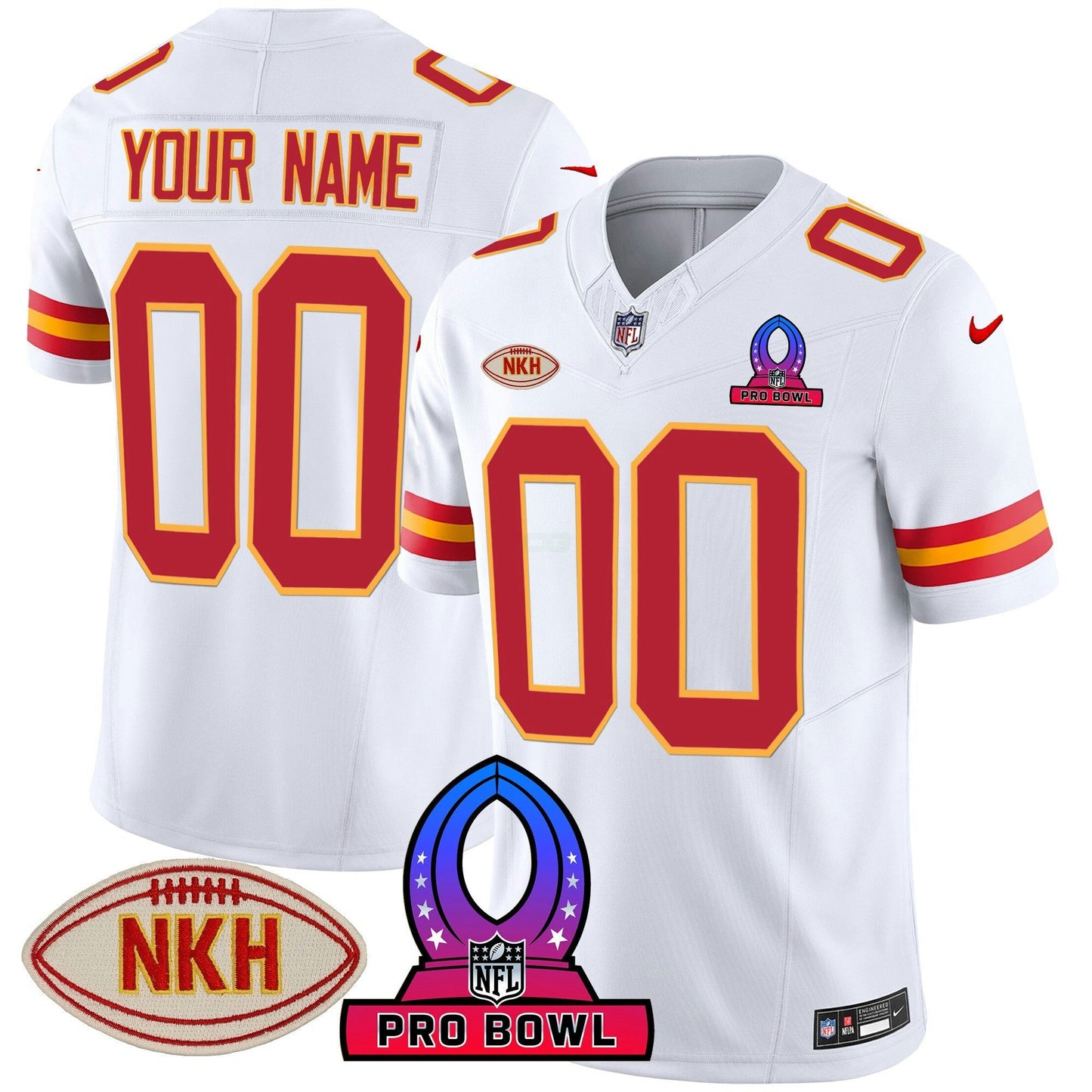 Camisa NFL Kansas City Chiefs 2024 Pro Bowl Patch Vapor Jersey