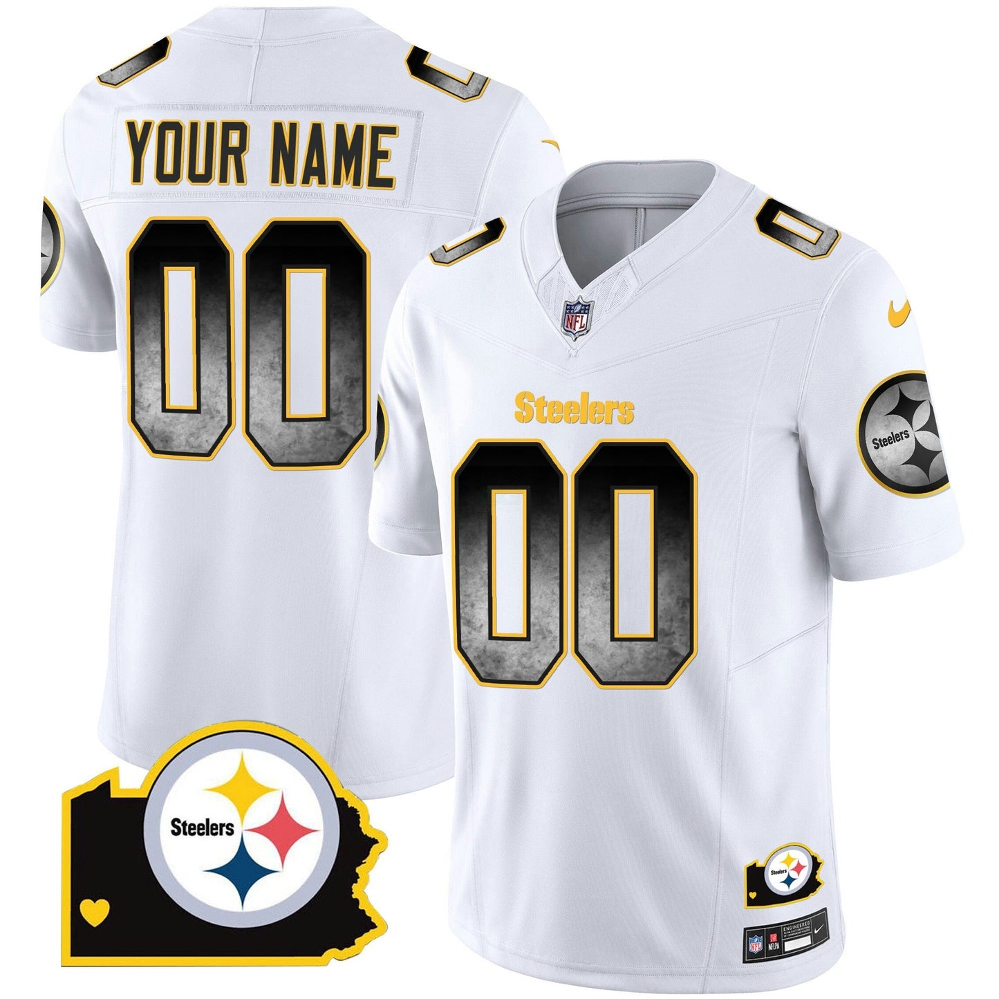 Camisa NFL Arch Smoke Home Patch Vapor Jersey