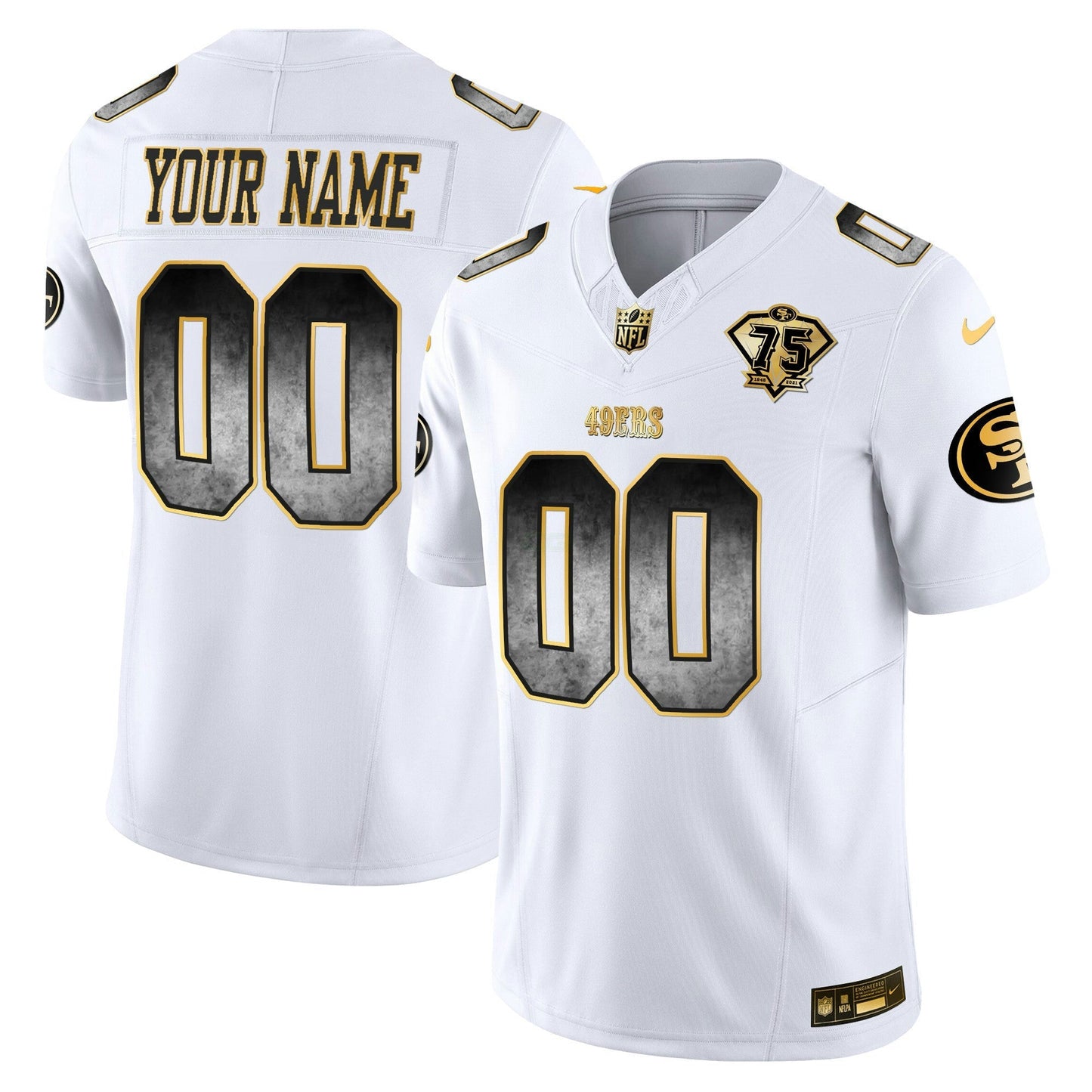 Camisa NFL San Francisco 49ers Arch Smoke Vapor Jersey