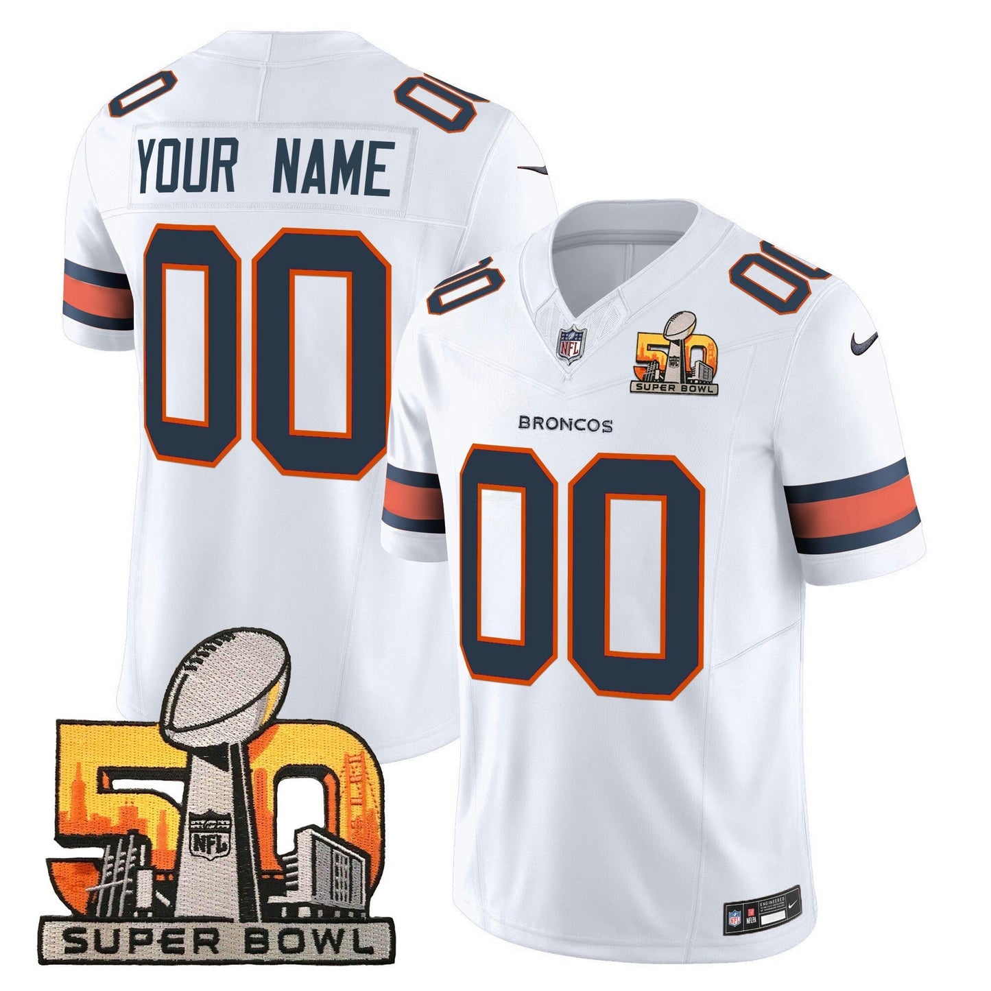 Camisa NFL Denver Super Bowl 50 Patch Vapor Limited Jersey