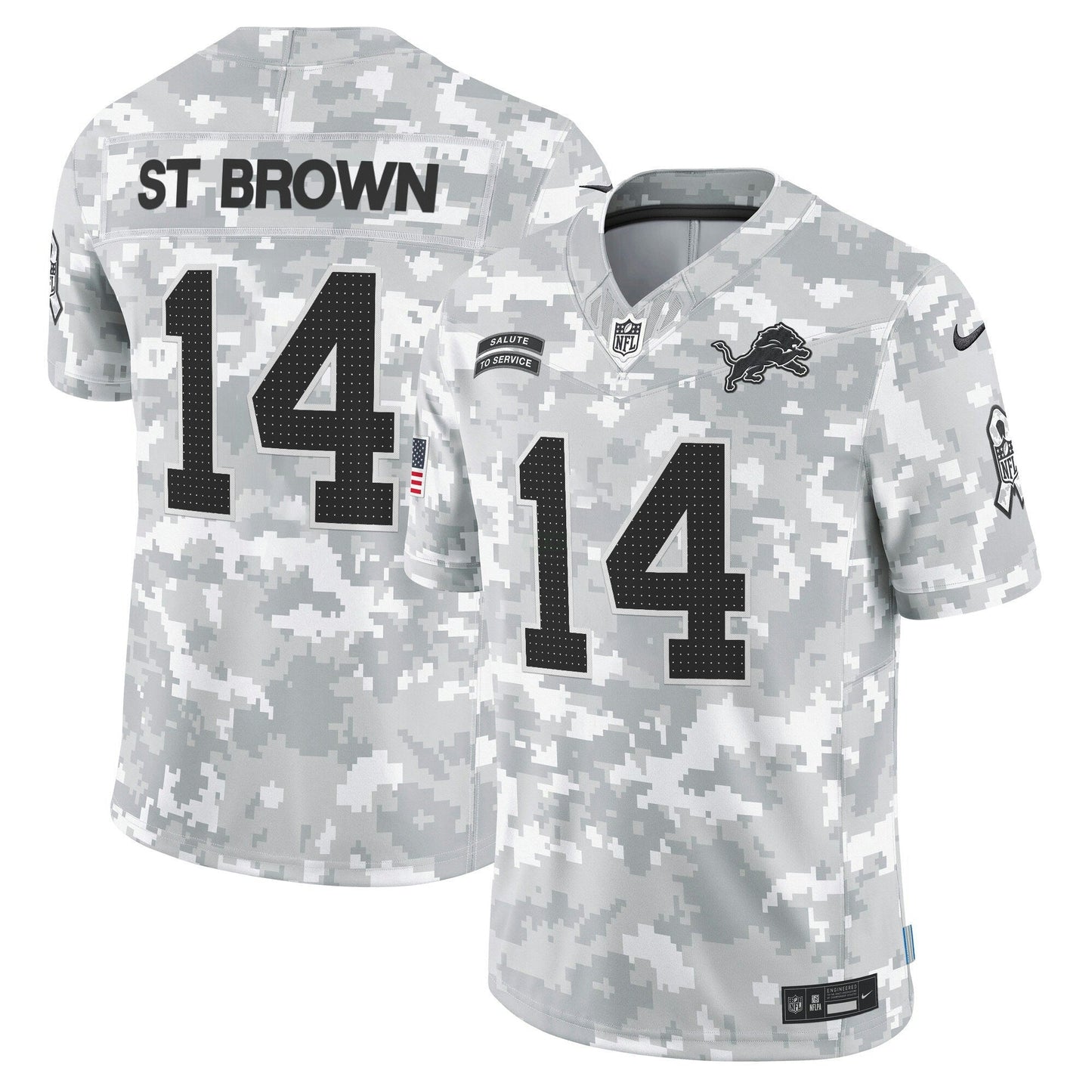 Camisa NFL Detroit 2024 Salute to Service Vapor Limited Jersey – Arctic Camo