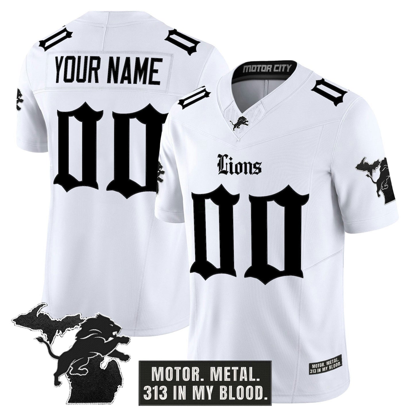 Camisa NFL Detroit ‘Gothic Motor Grit Edition’ Vapor Limited Jersey V2