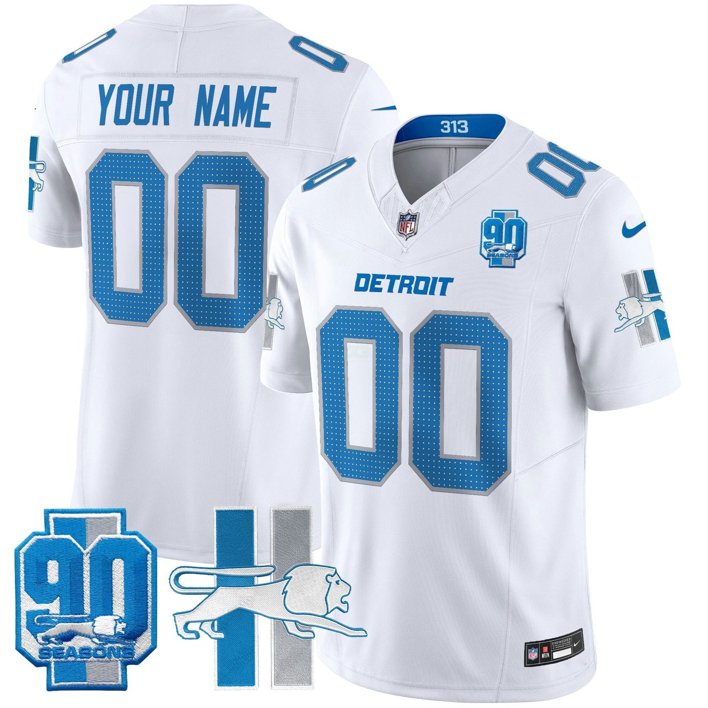 Camisa NFL Detroit Lions Detroit Lion 1946 Throwback Vapor Limited Jersey