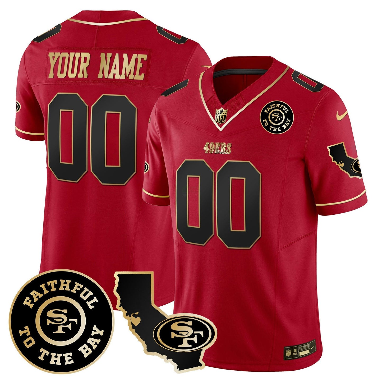 Camisa NFL Faithful & California Patch Vapor Jersey