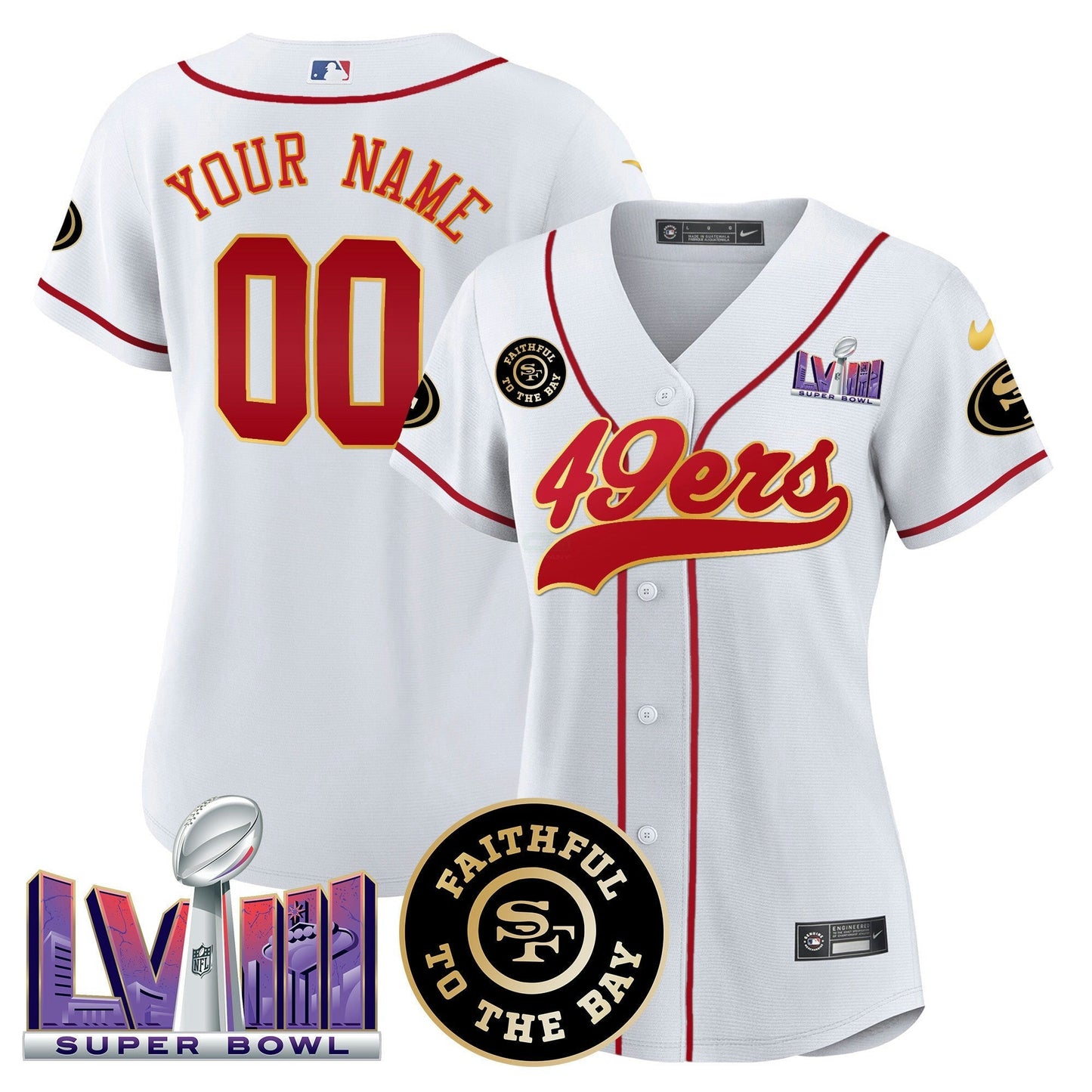 Camisa NFL Faithful & Super Bowl LVIII Patch Jersey