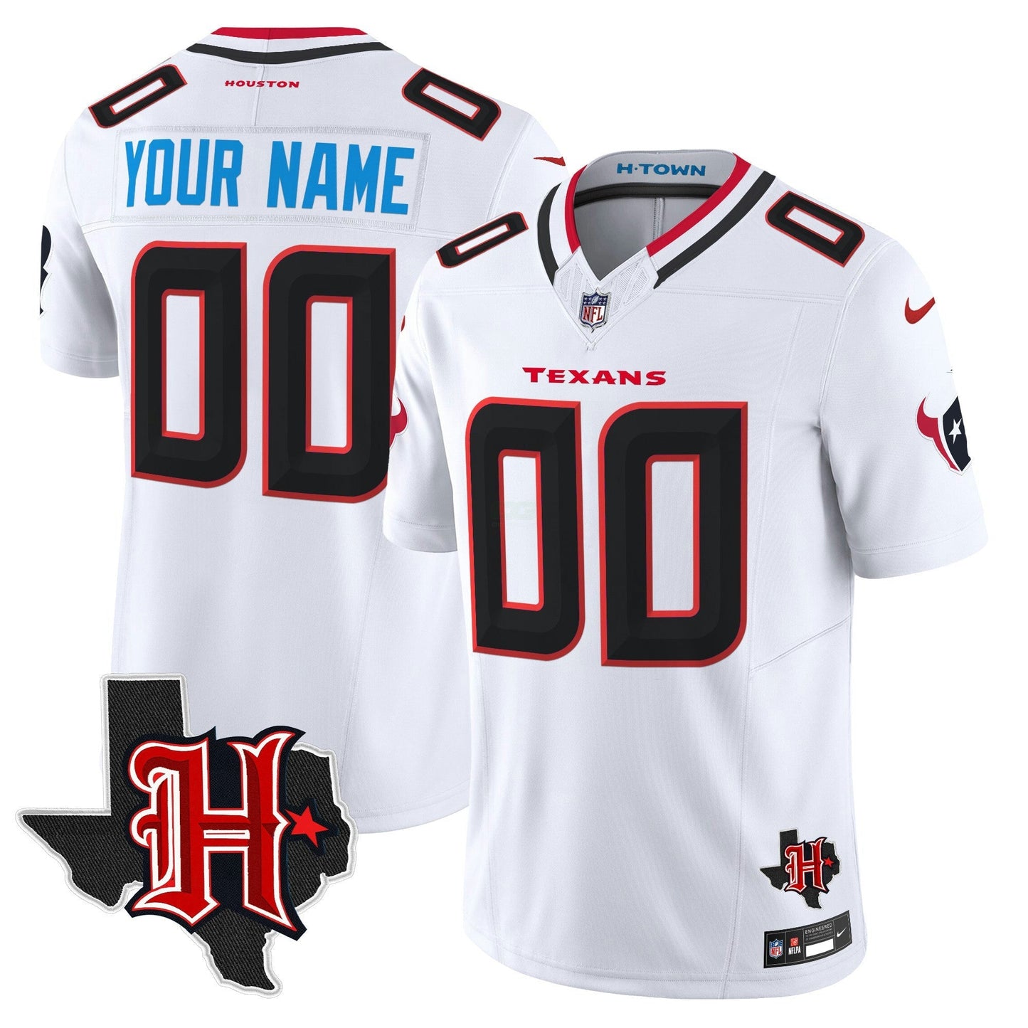 Camisa NFL Houston 2024 Texas Patch Vapor Limited Jersey V5