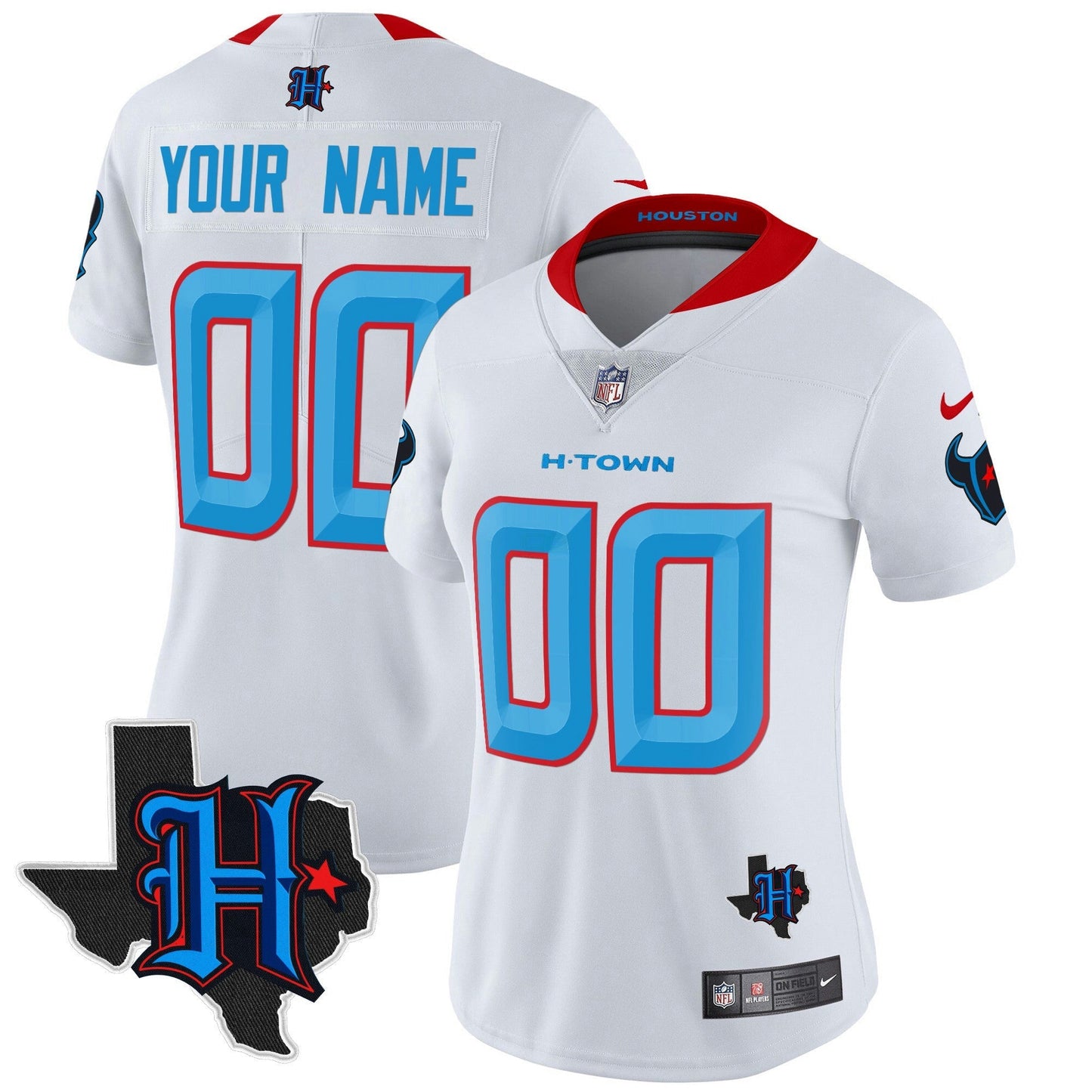 Camisa NFL Houston 2025 Texas Patch Vapor Limited Jersey V2