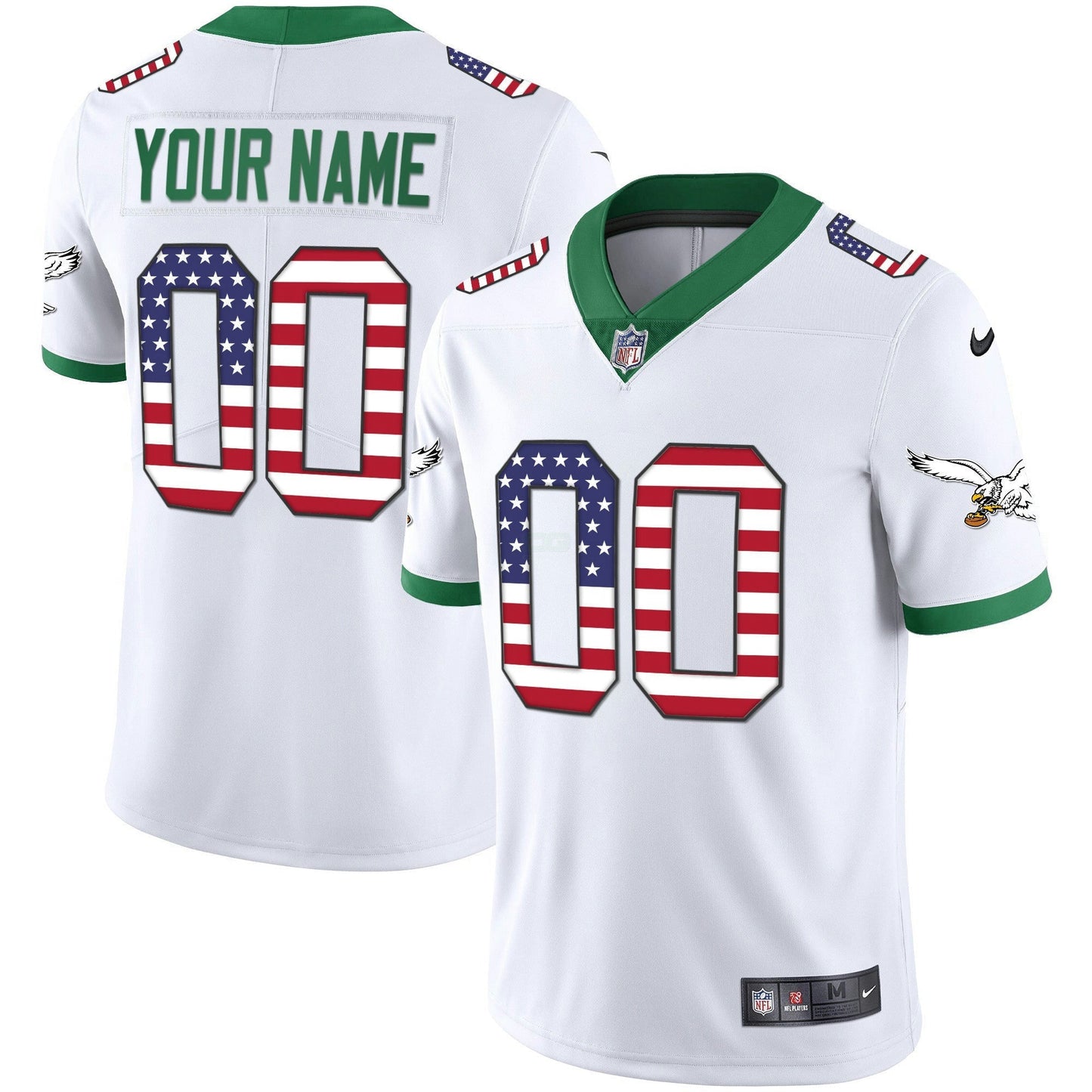 Camisa NFL Kelly Verde Dourada Flag Vapor Jersey