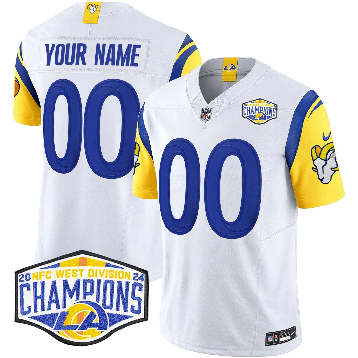 Camisa NFL Los Angeles 2024 NFC West Division Champions Vapor Limited Jersey
