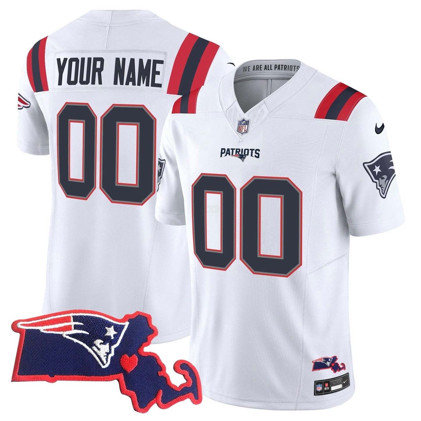 Camisa NFL Massachusetts Patch Vapor Jersey