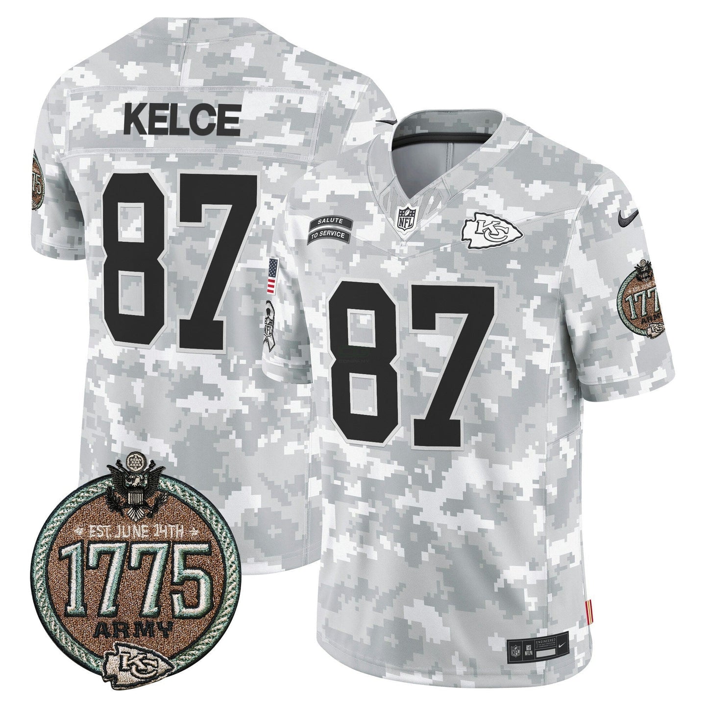 Camisa NFL Kansas City Chiefs Men’s 2024 Salute to Service Establishment Year Patch Vapor Limited Jersey