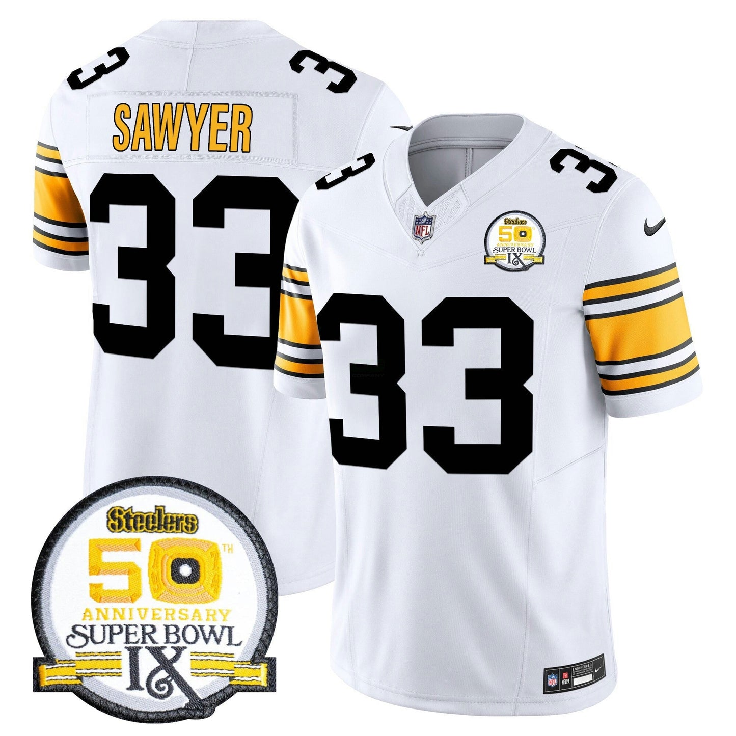 Camisa NFL Men’s 50th Anniversary Of Super Bowl IX Patch Vapor Limited Jersey