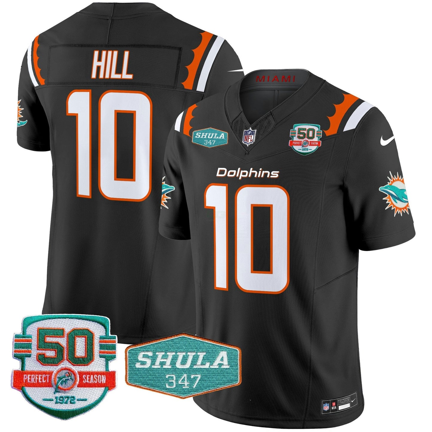 Camisa NFL Men’s 50th & Don Shula 347 Memorial Patch Vapor Limited Jersey