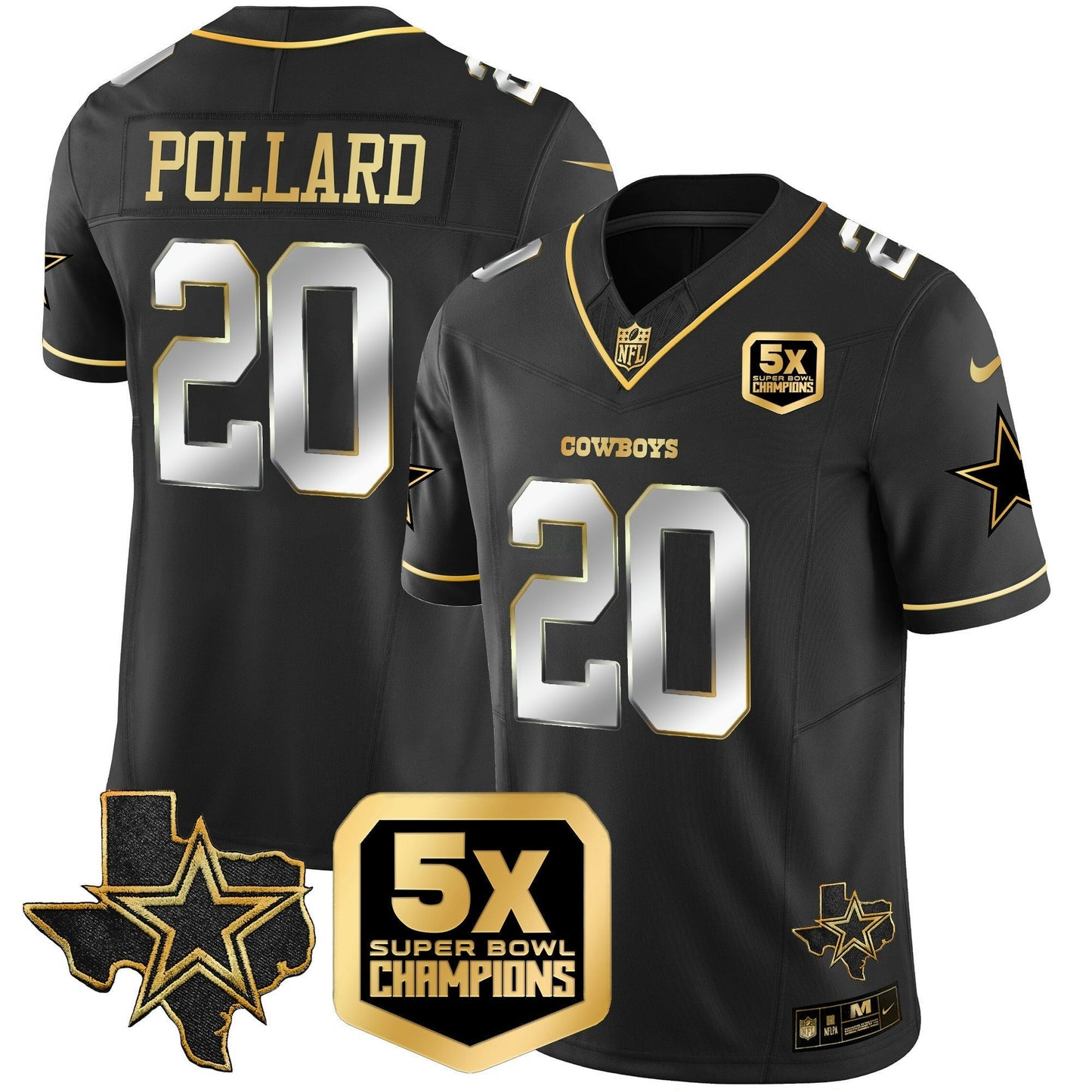 Camisa NFL Dallas Cowboys Men’s 5x Super Bowl Champions Vapor Limited Jersey