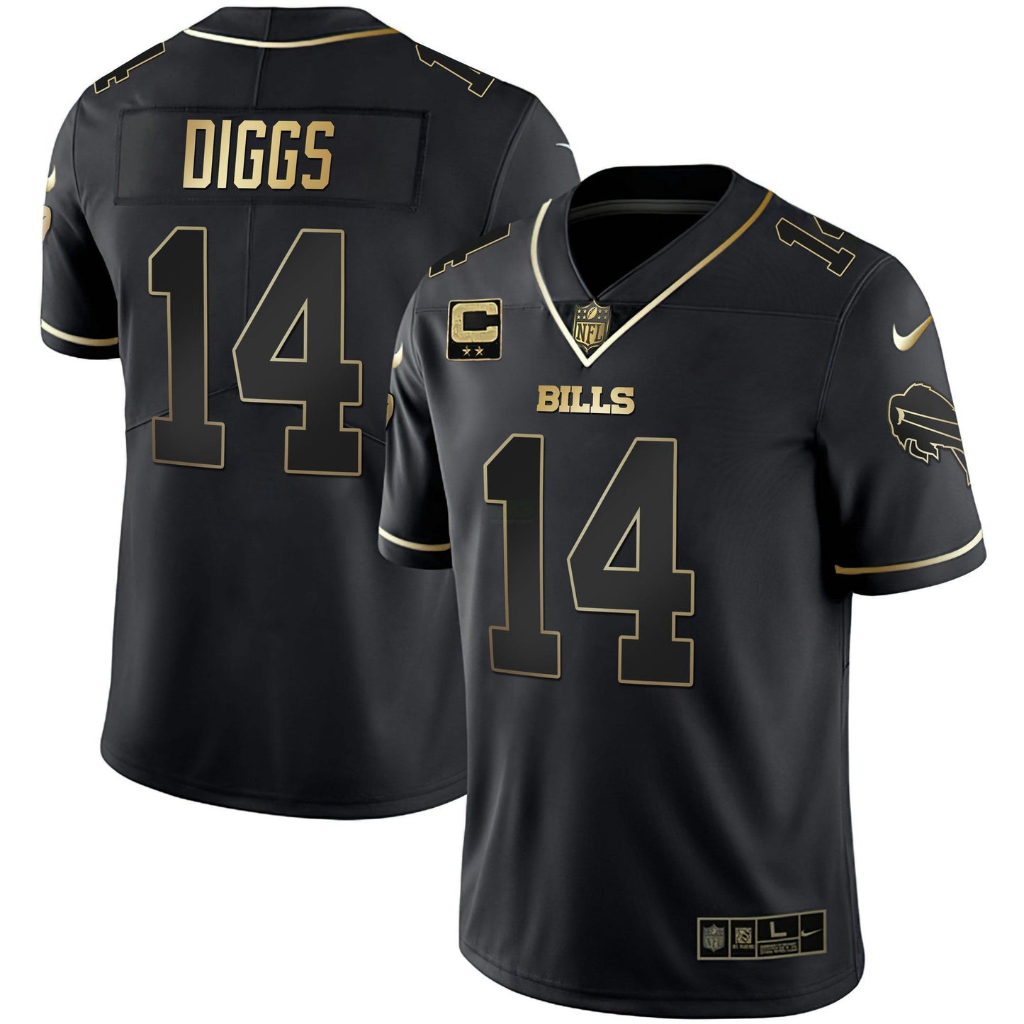 Camisa NFL Buffalo Bills Men’s Branca Dourada & Preta Dourada