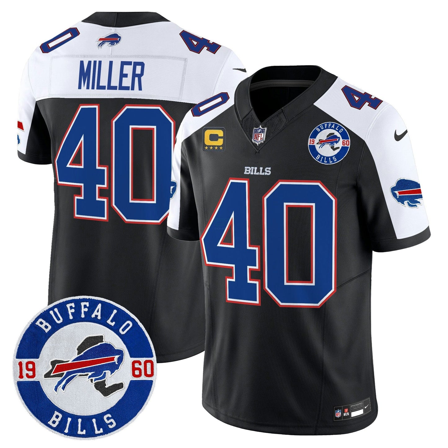 Camisa NFL Men’s Buffalo 2024 Vapor Limited Jersey – Est. 1960 Patch