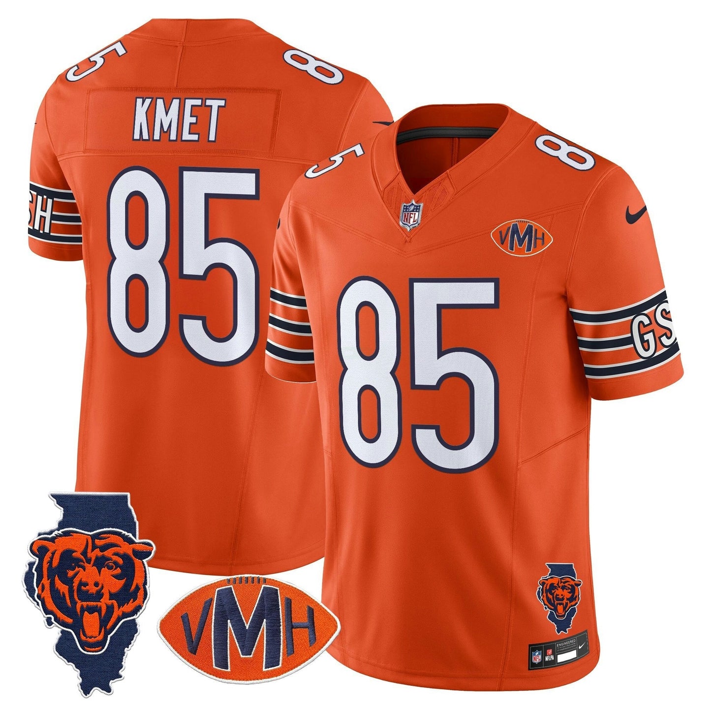Camisa NFL Men’s Chicago Virginia McCaskey Memorial Patch Vapor Jersey