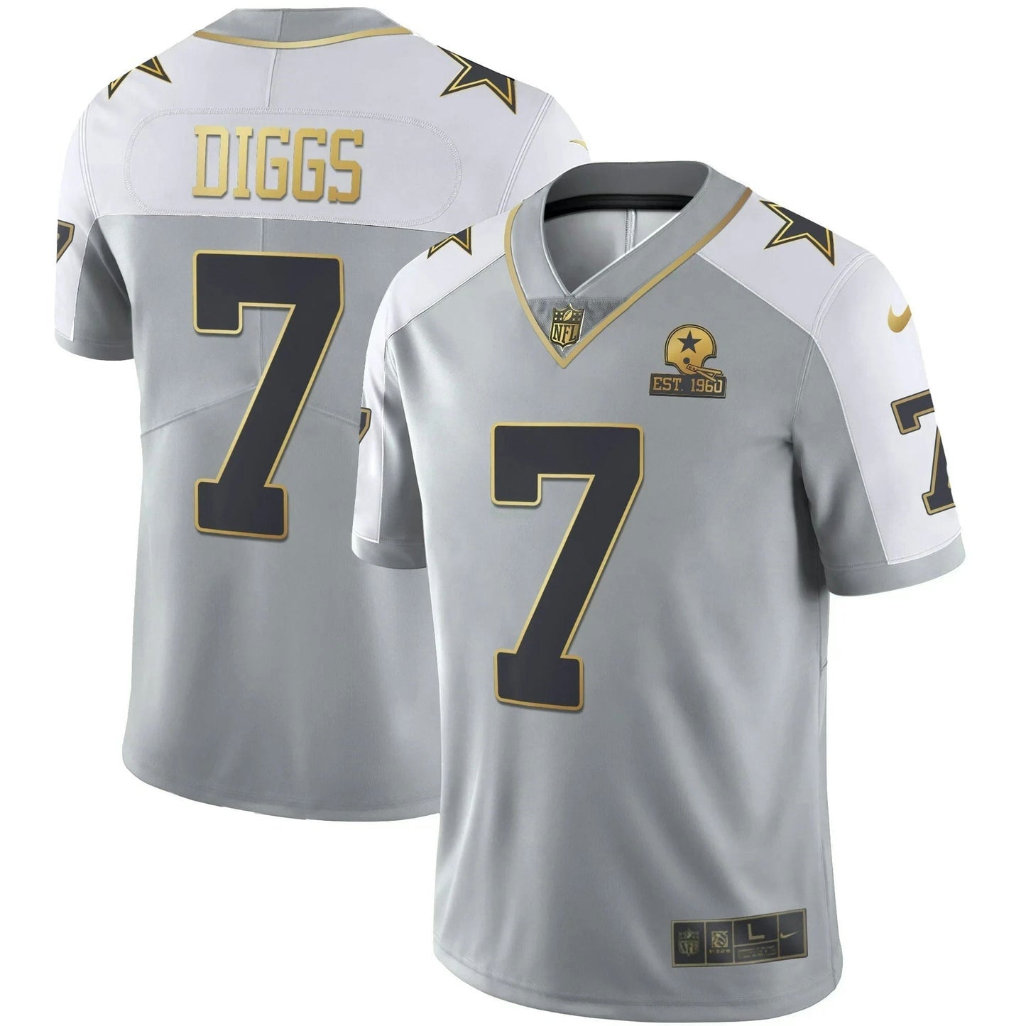Camisa NFL Men’s Cinza Dourada Vapor Est 1960 Patch - Cinza Dourada