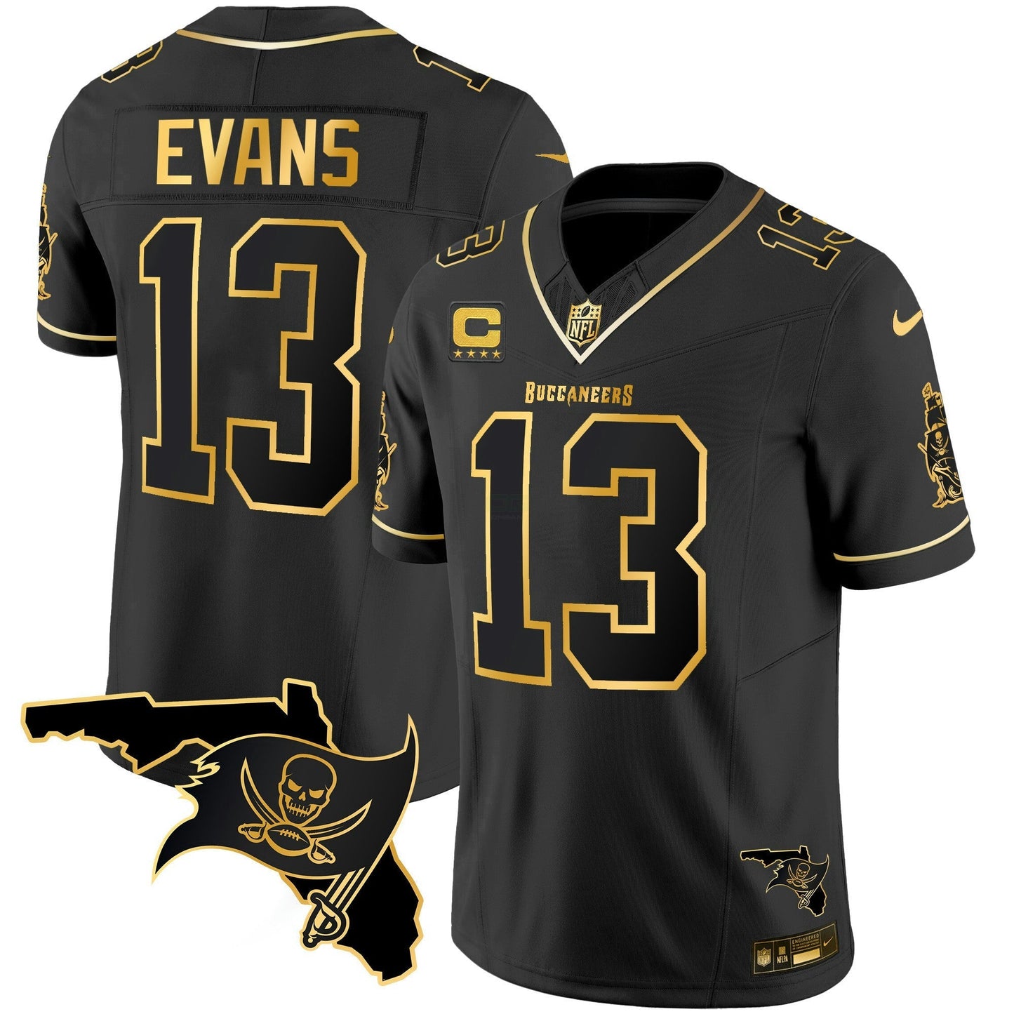 Camisa NFL Men’s Florida Patch Vapor Dourada Jersey – All Stitched – Nebswagg
