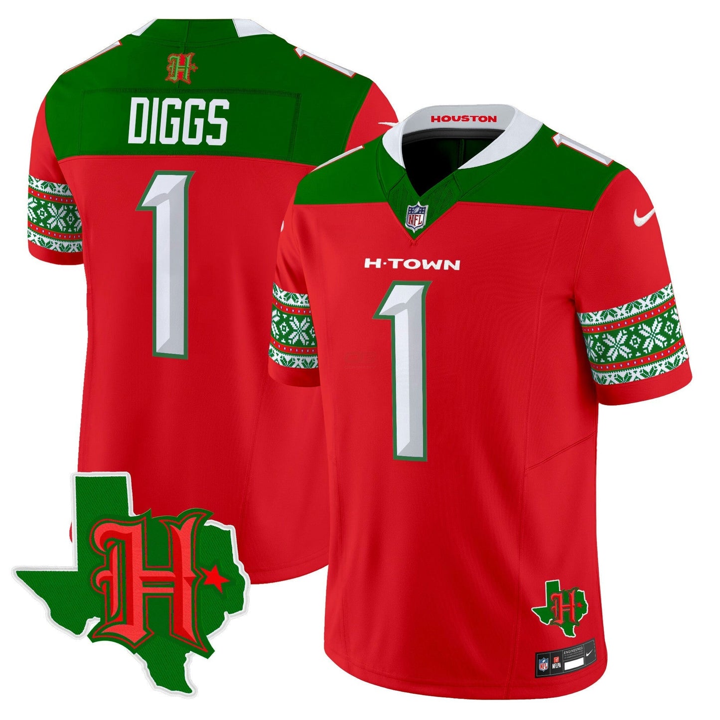Camisa NFL Men’s Houston 2024 Christmas Vapor Limited Jersey