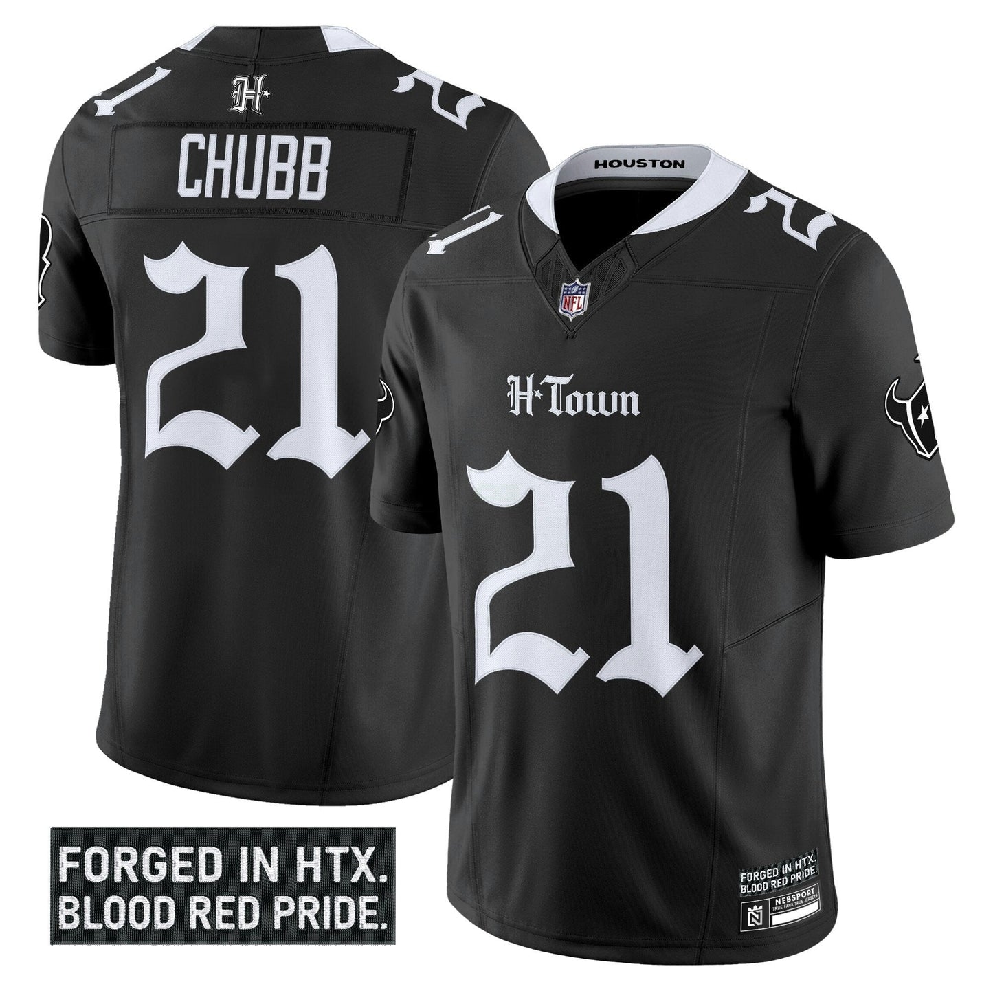 Camisa NFL Men’s Houston ‘Gothic Lone Star Shadows Edition’ Vapor Limited Jersey