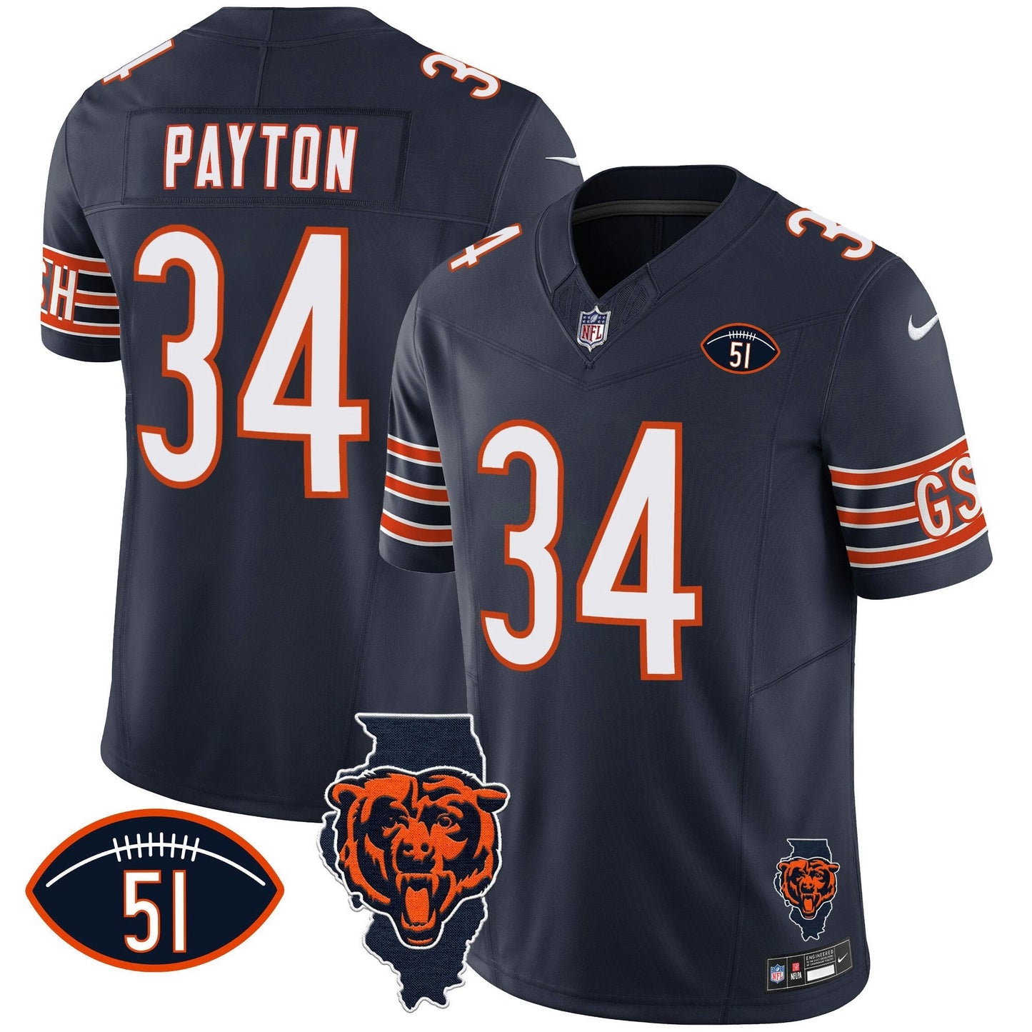 Camisa NFL Men’s Illinois Patch Vapor Jersey