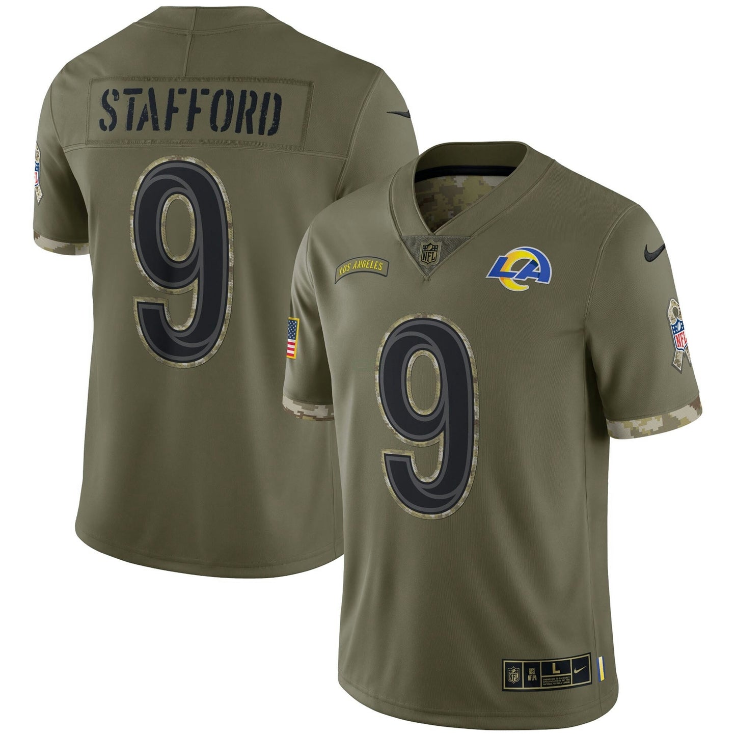 Camisa NFL Men’s Los Angeles Super Bowl LVI Preta Dourada Jersey