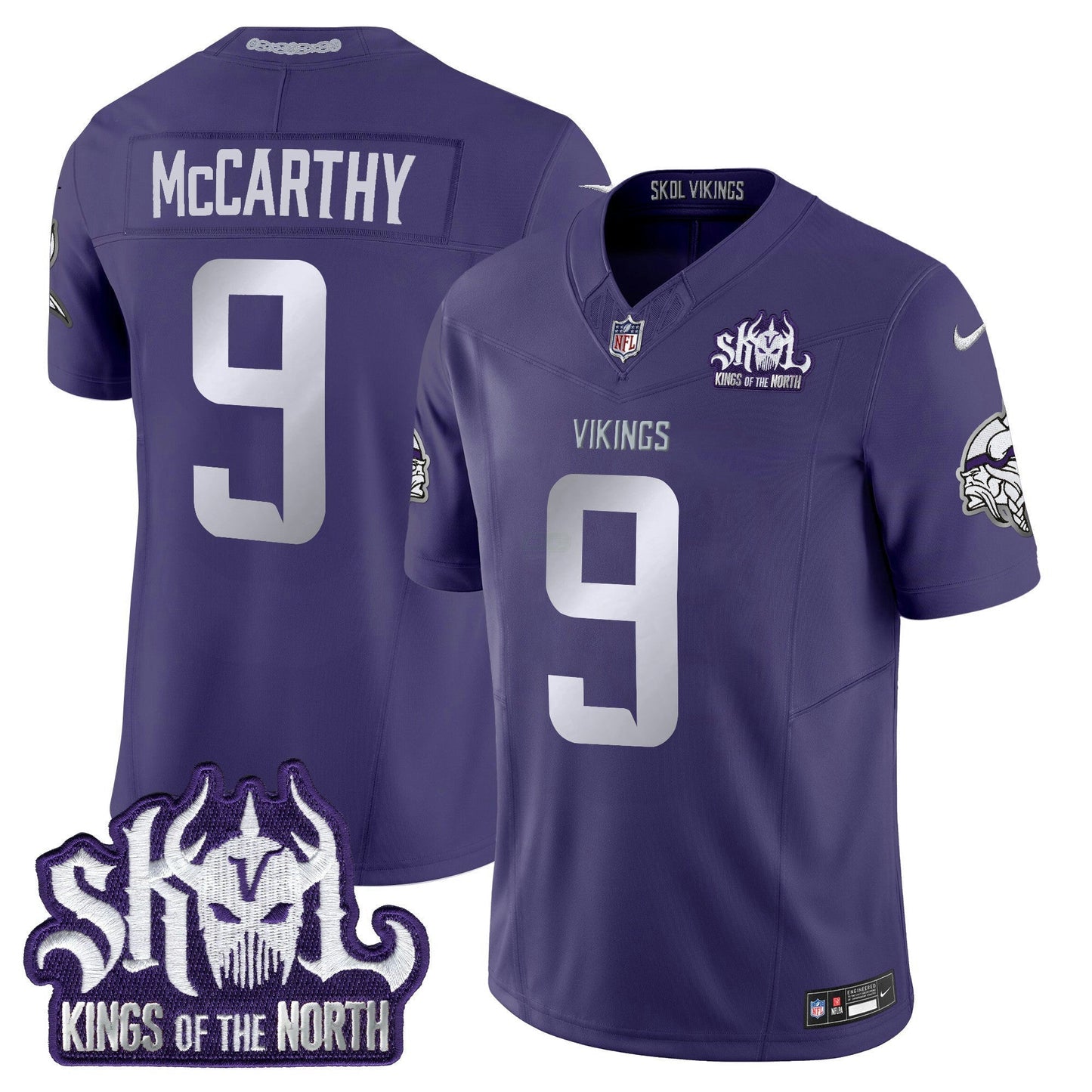 Camisa NFL Men’s Minnesota 2025 Winter Warrior Skol Patch Vapor Limited Jersey