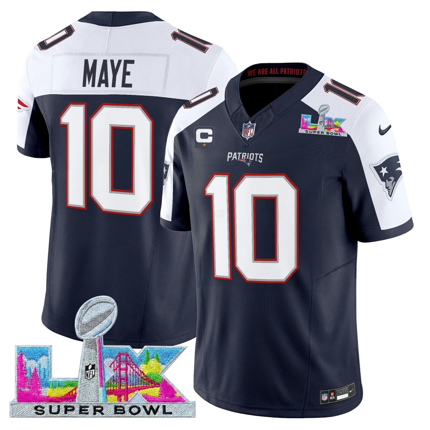 Camisa NFL Men’s New England Super Bowl LX Vapor Limited Jersey