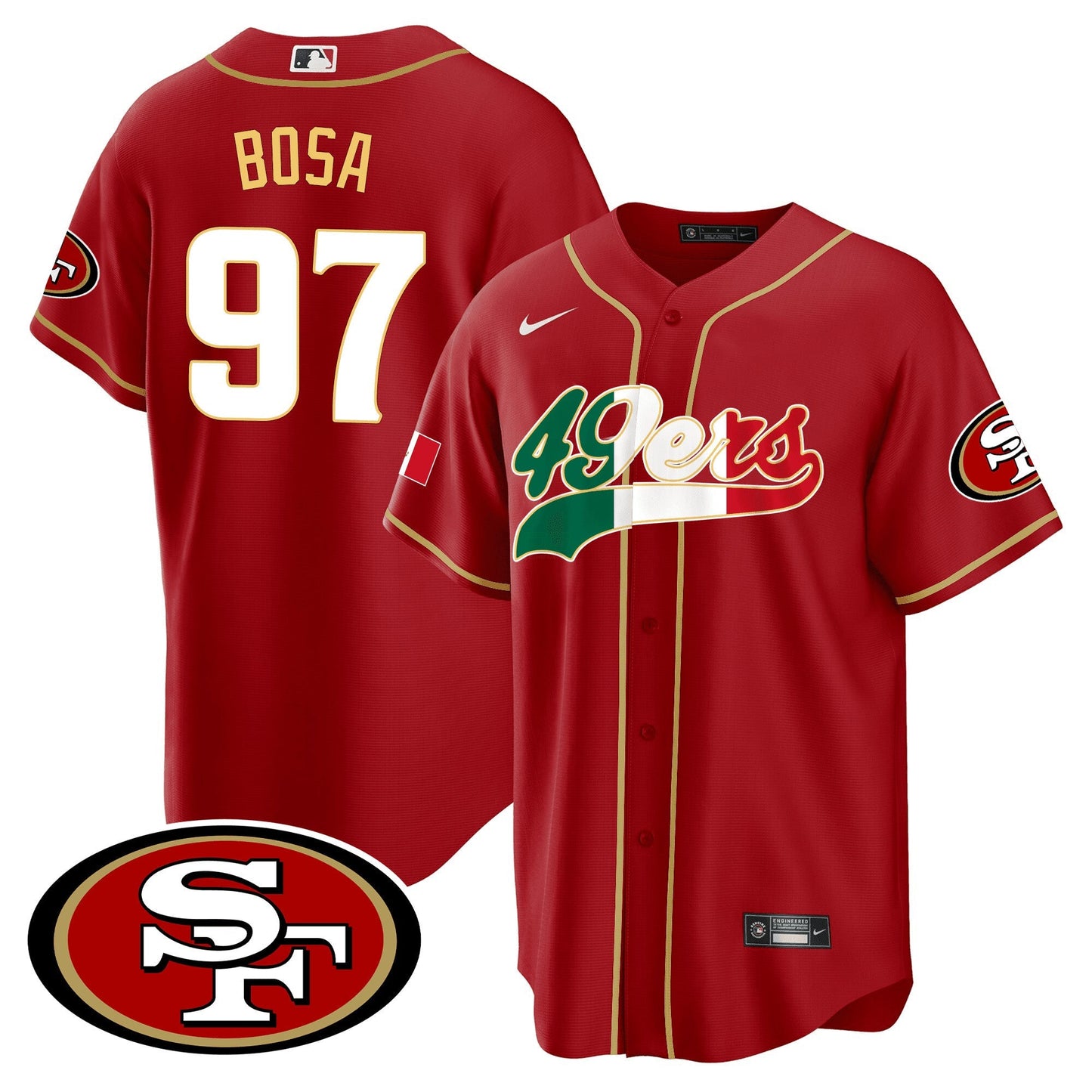 Camisa NFL San Francisco 49ers Men’s San Francisco Mexico Jersey - Baseball
