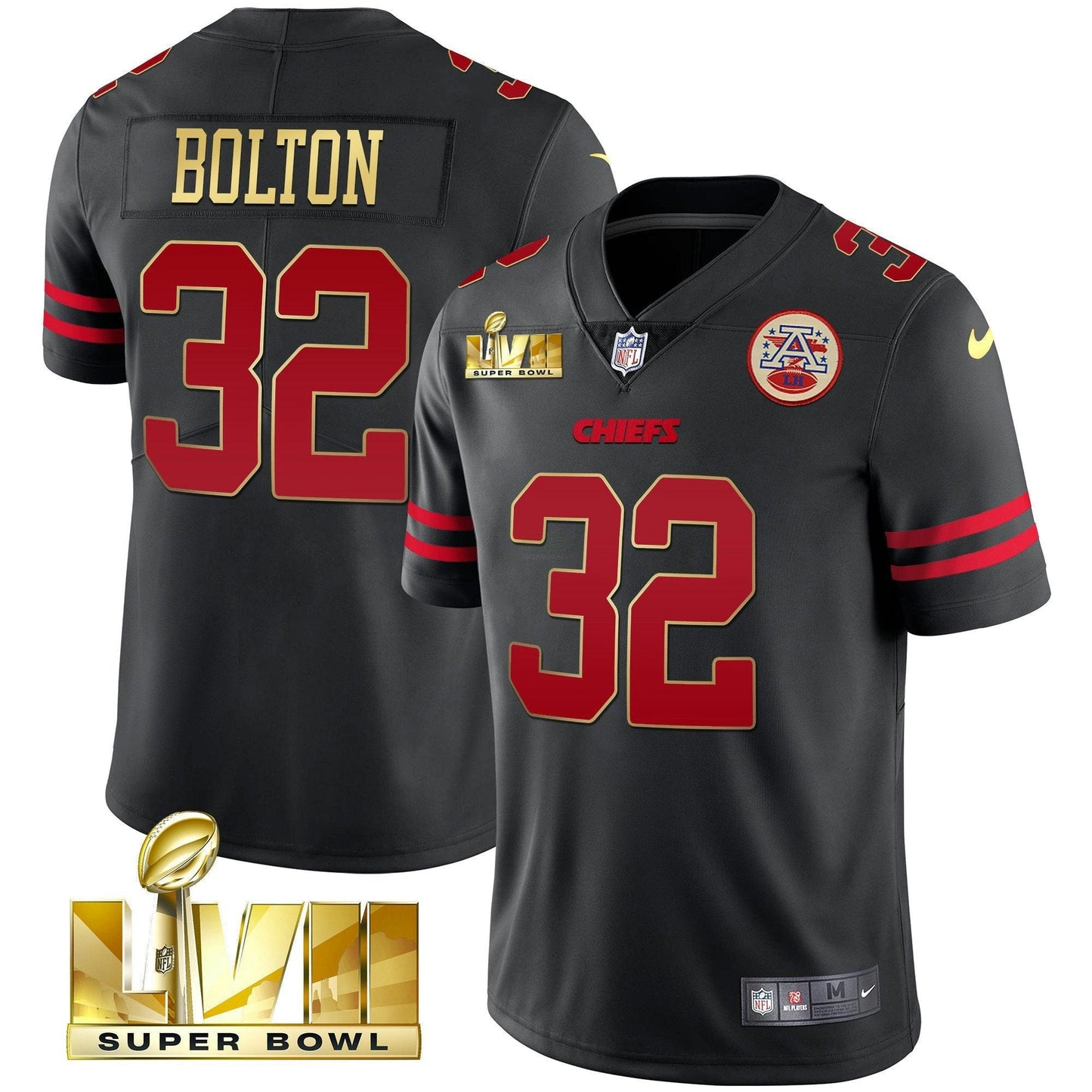 Camisa NFL Men’s Super Bowl LVII Vermelha Dourada Vapor Jersey