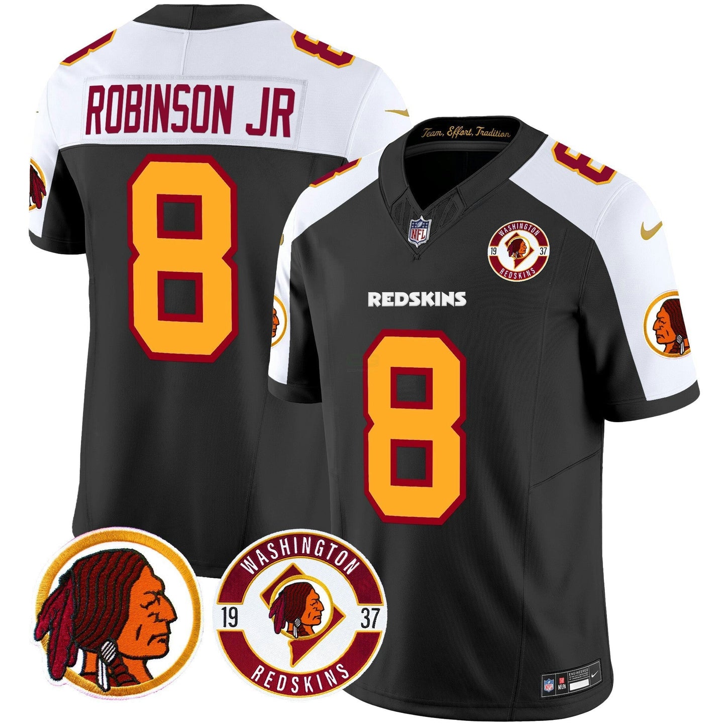 Camisa NFL Washington Commanders Men’s Washington Redskins 2024 Vapor Limited Jersey – Est. 1937 Patch