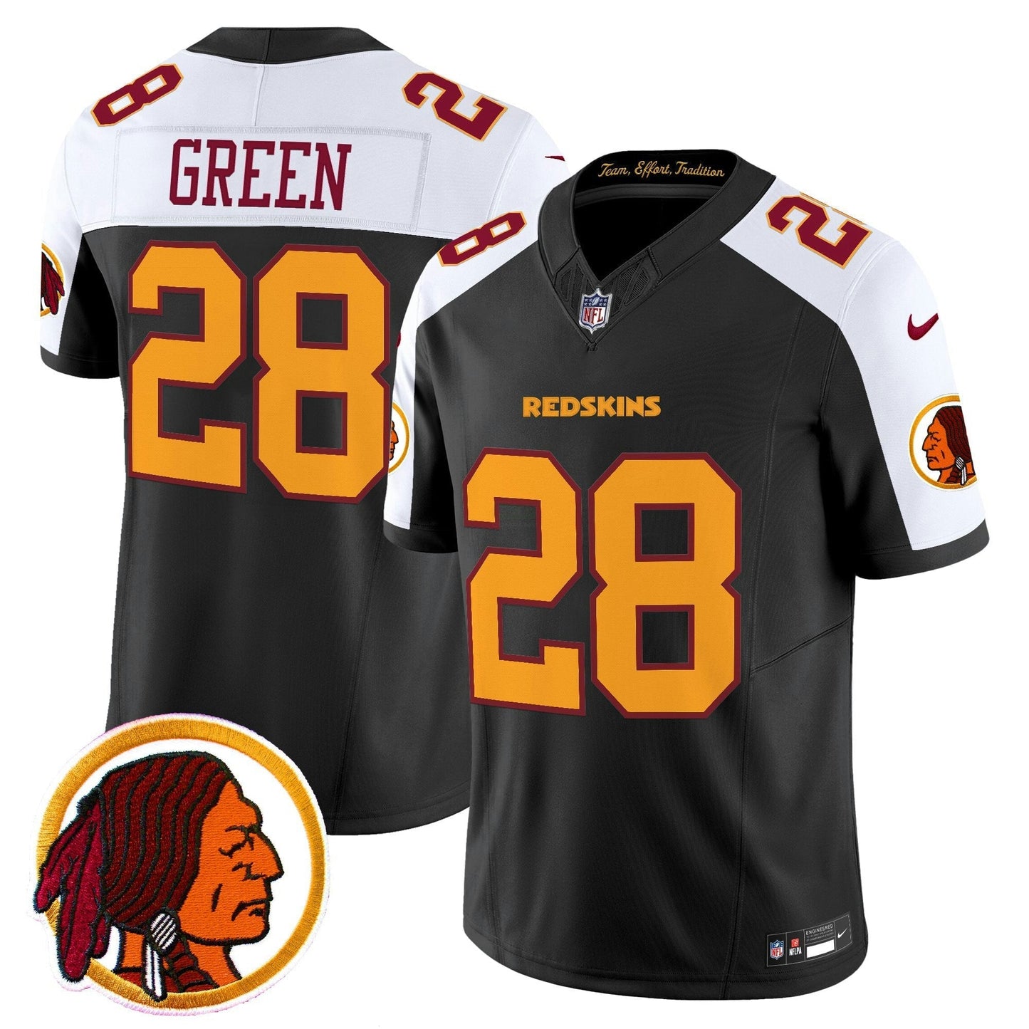 Camisa NFL Washington Commanders Men’s Washington Redskins Throwback Vapor Limited Jersey V2